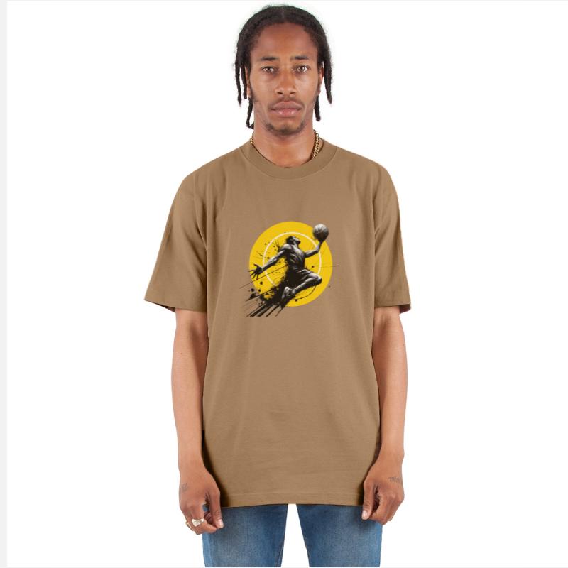 Dynamic Basketball Player Artistic Splash Design