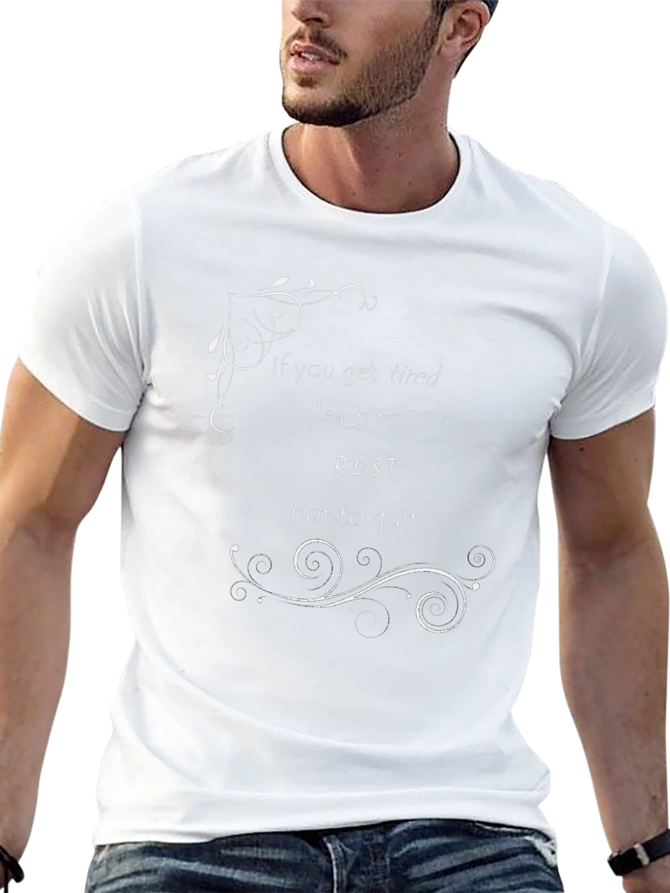 Motivational T-Shirt: Learn to Rest Not to Quit