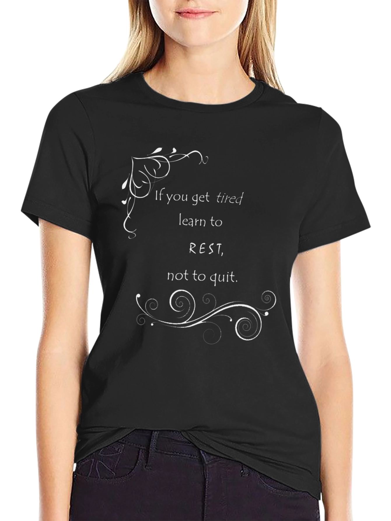 Motivational T-Shirt: Learn to Rest Not to Quit
