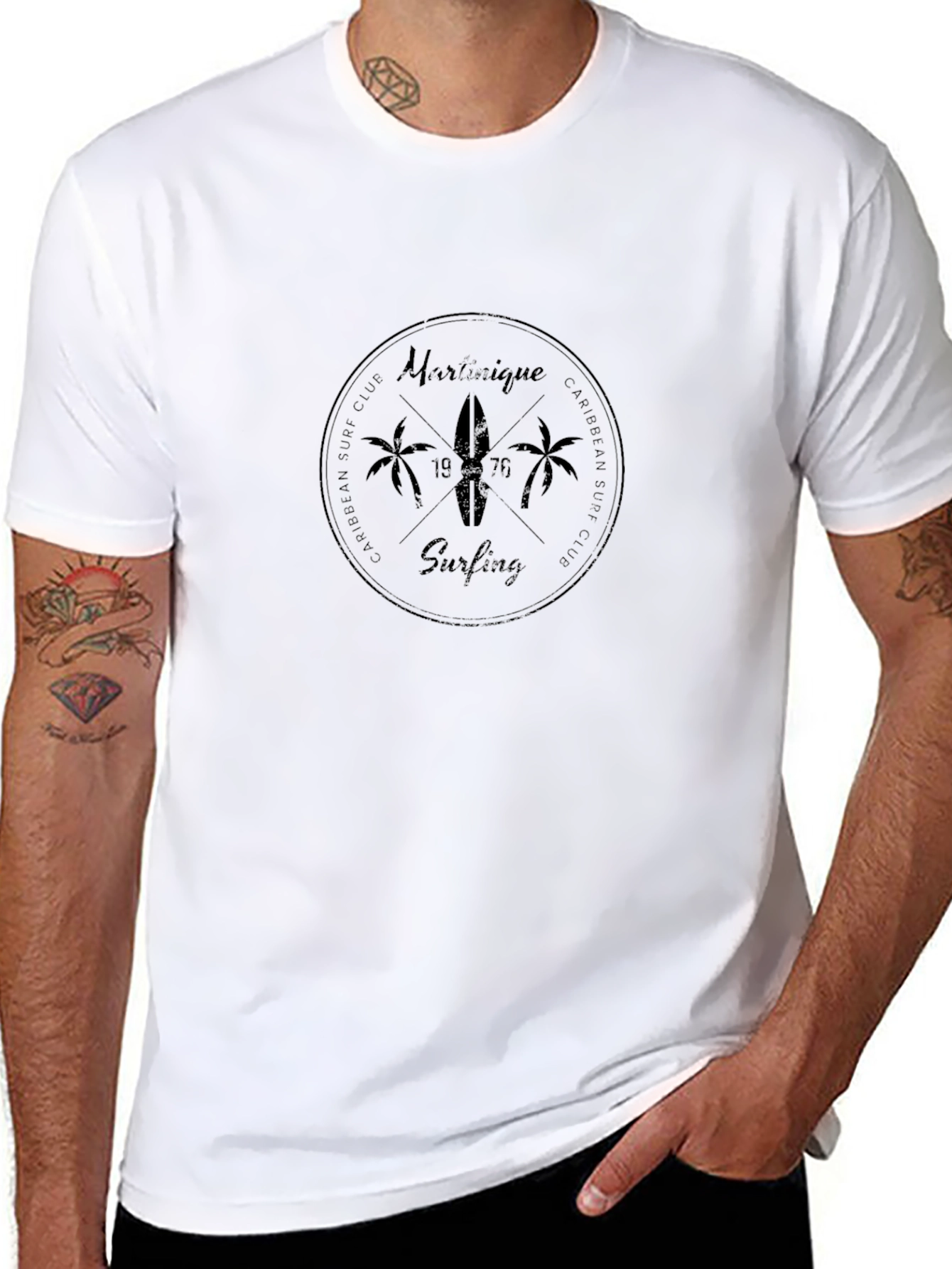 Martinique Surfing Club Black T-Shirt