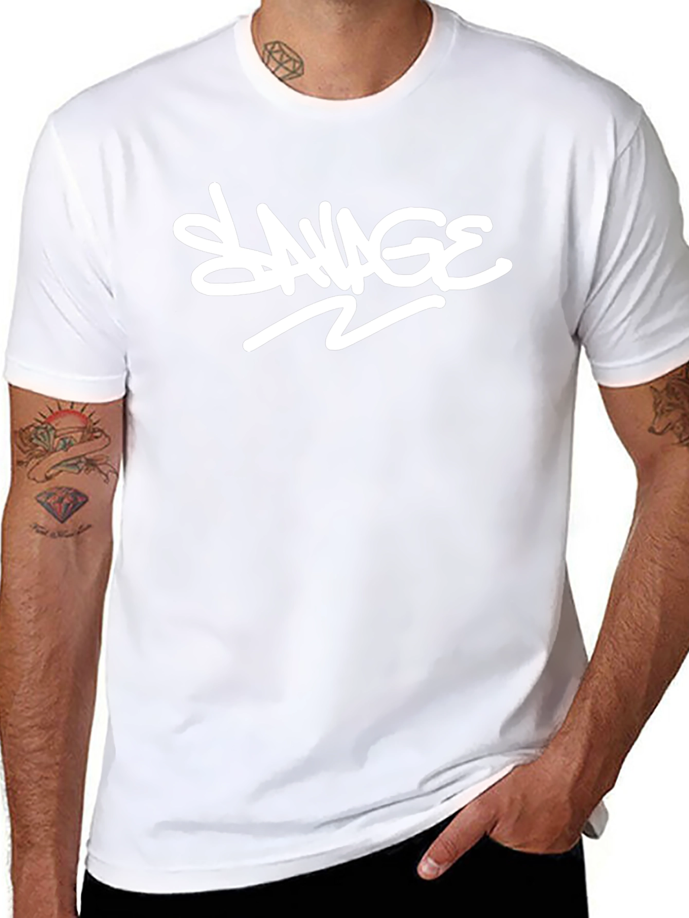 Savage Graphic Print Black T-Shirt