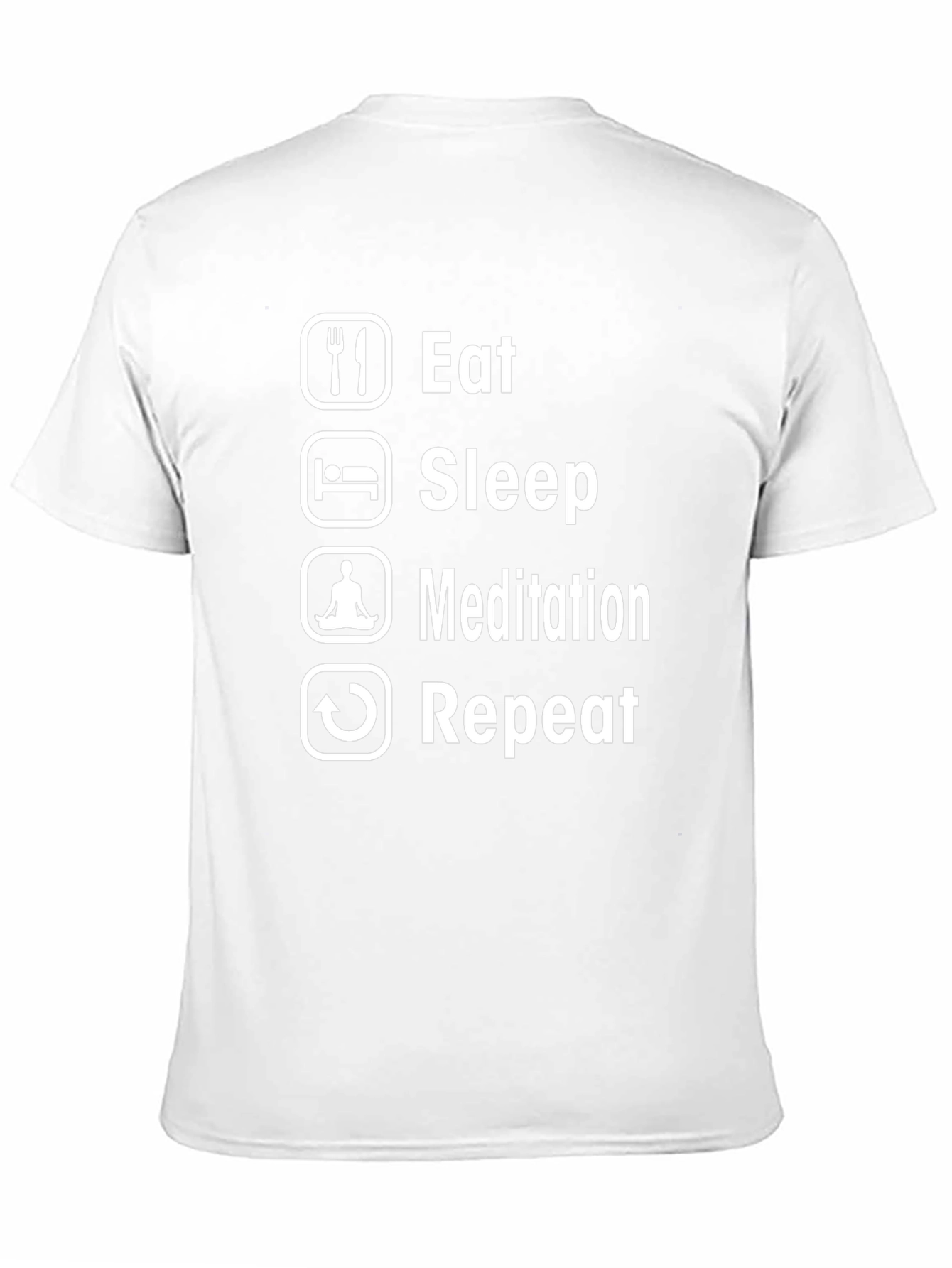 Eat Sleep Meditate Repeat Graphic Tee