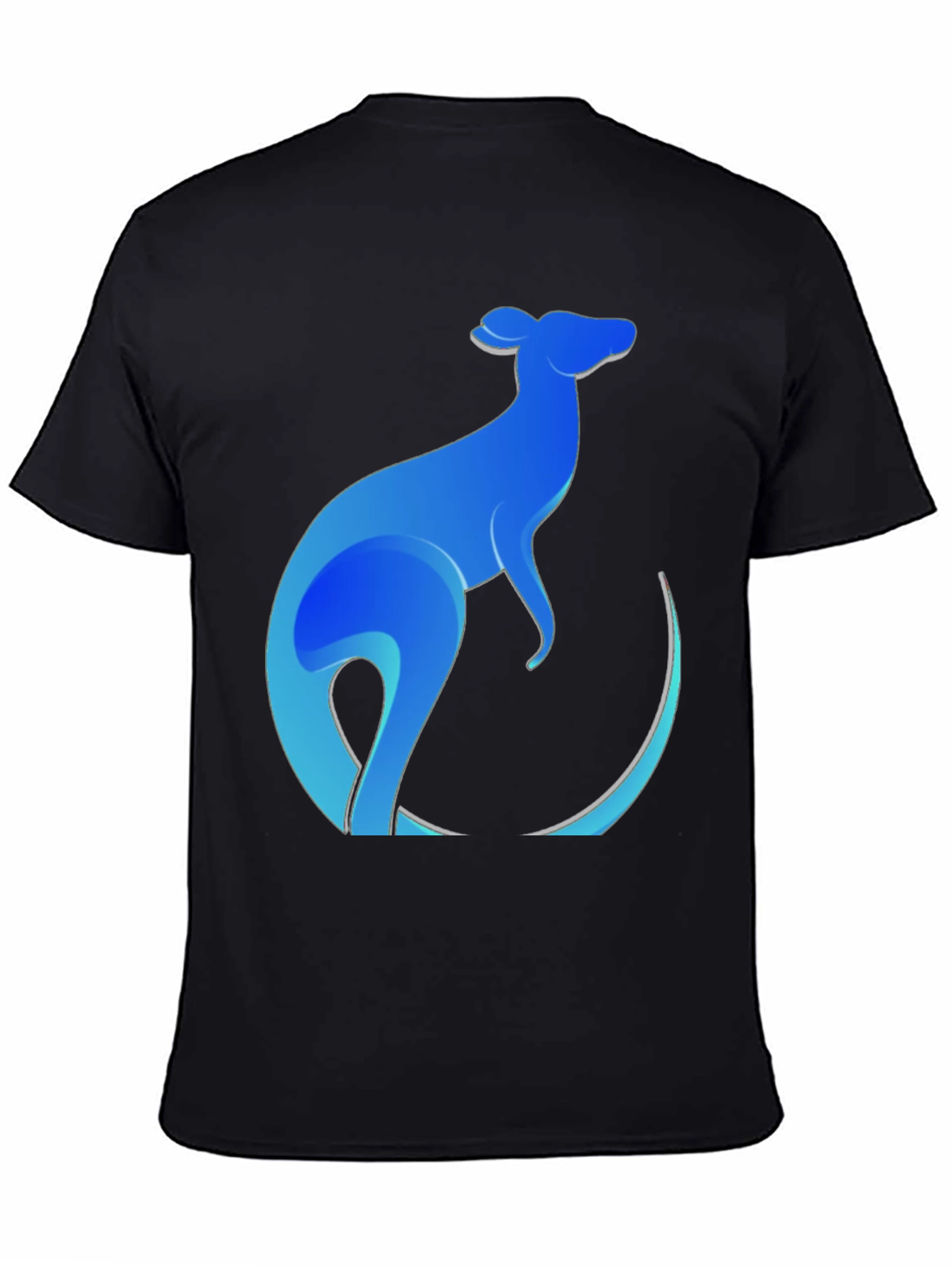 Blue Kangaroo Graphic Tee - Mens Black T-Shirt