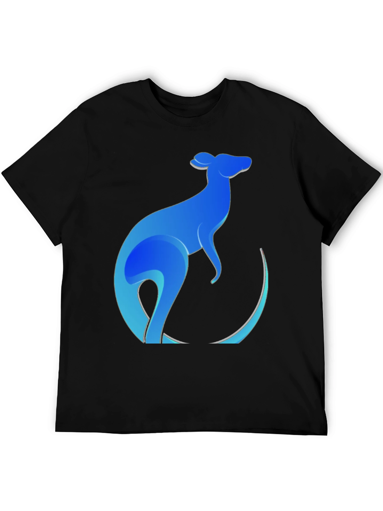 Blue Kangaroo Graphic Tee - Mens Black T-Shirt