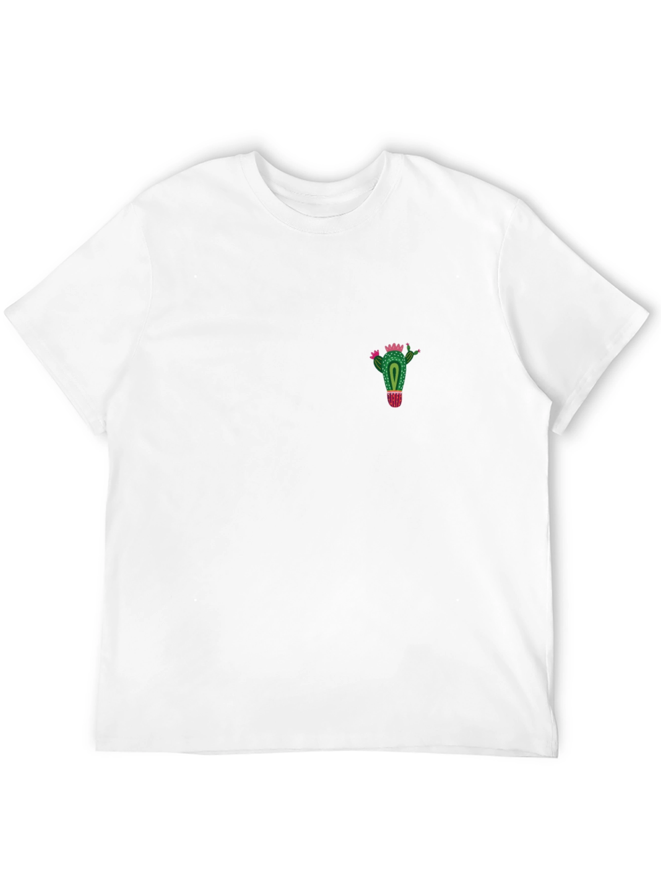 Cactus Graphic Tee - Black Casual Cotton T-Shirt