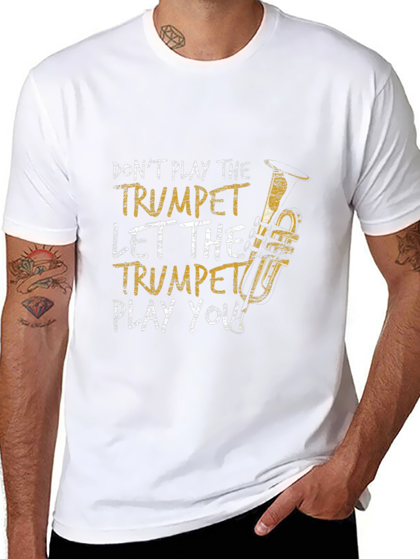 Trumpet Player Graphic T-Shirt - Music Lover Tee
