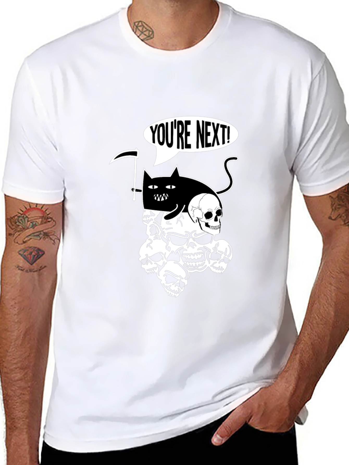 Grim Reaper Cat T-Shirt - Youre Next!