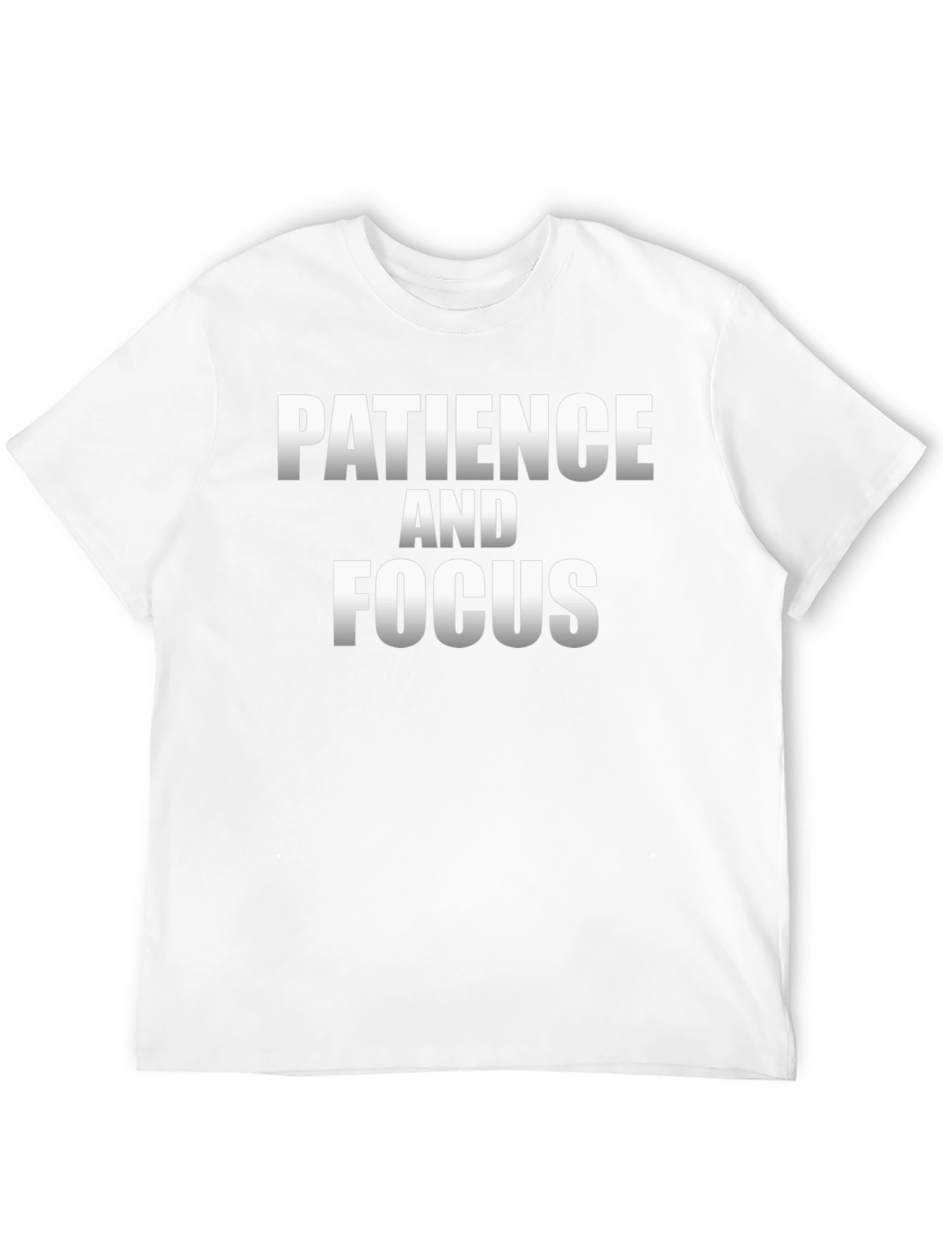 Patience and Focus Graphic T-Shirt - Motivational Black Tee