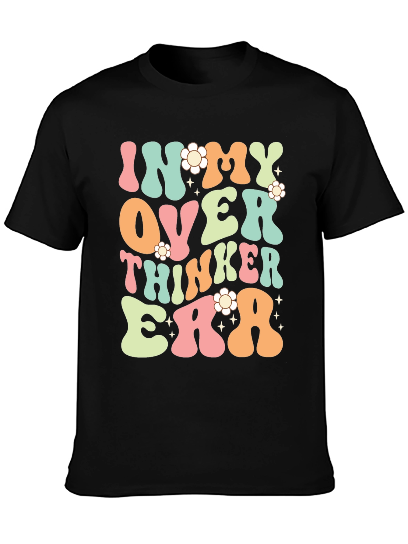 In My Overthinker Era Black Graphic Tee