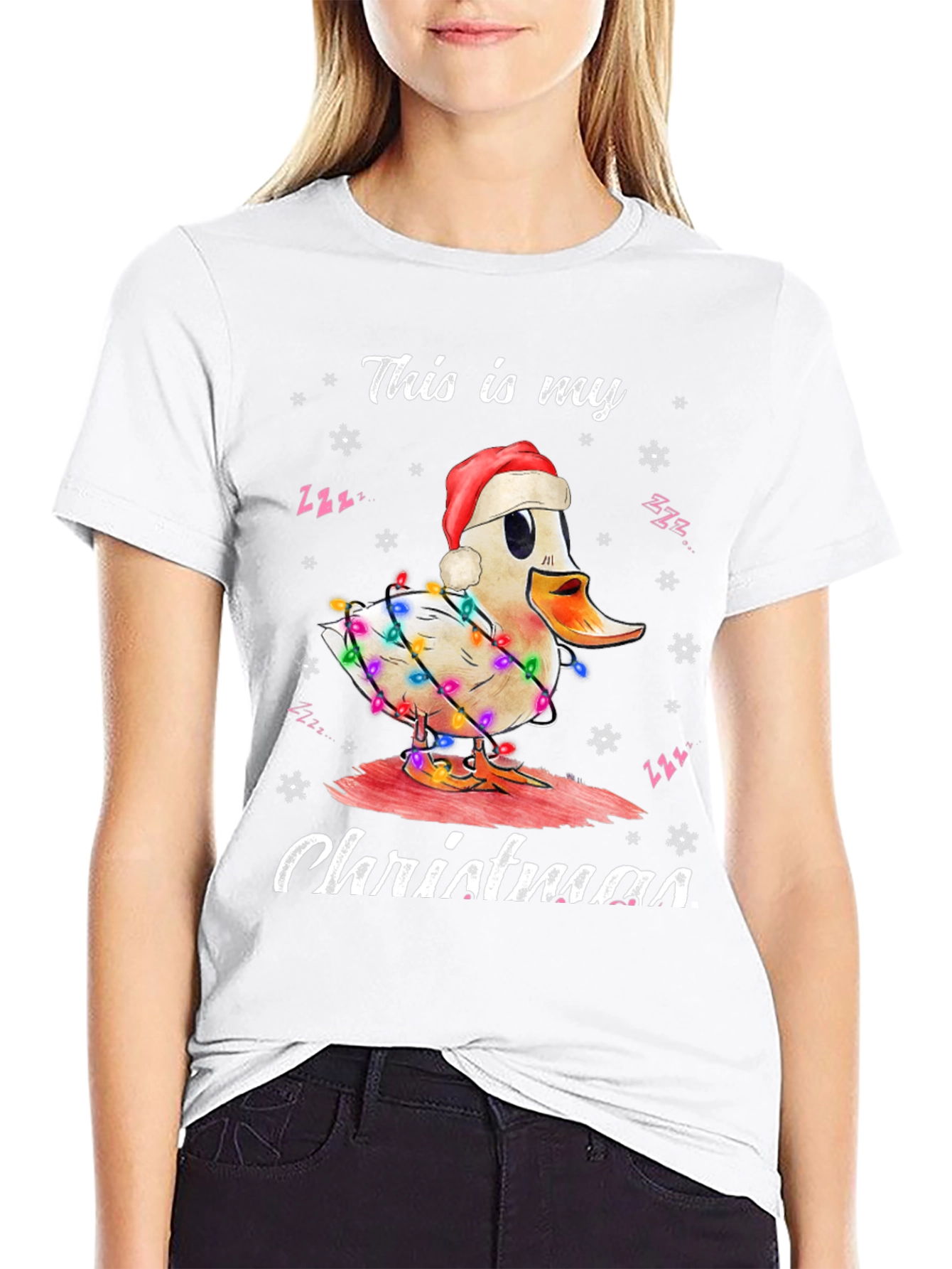 Duck Christmas T-Shirt Holiday Season Tee