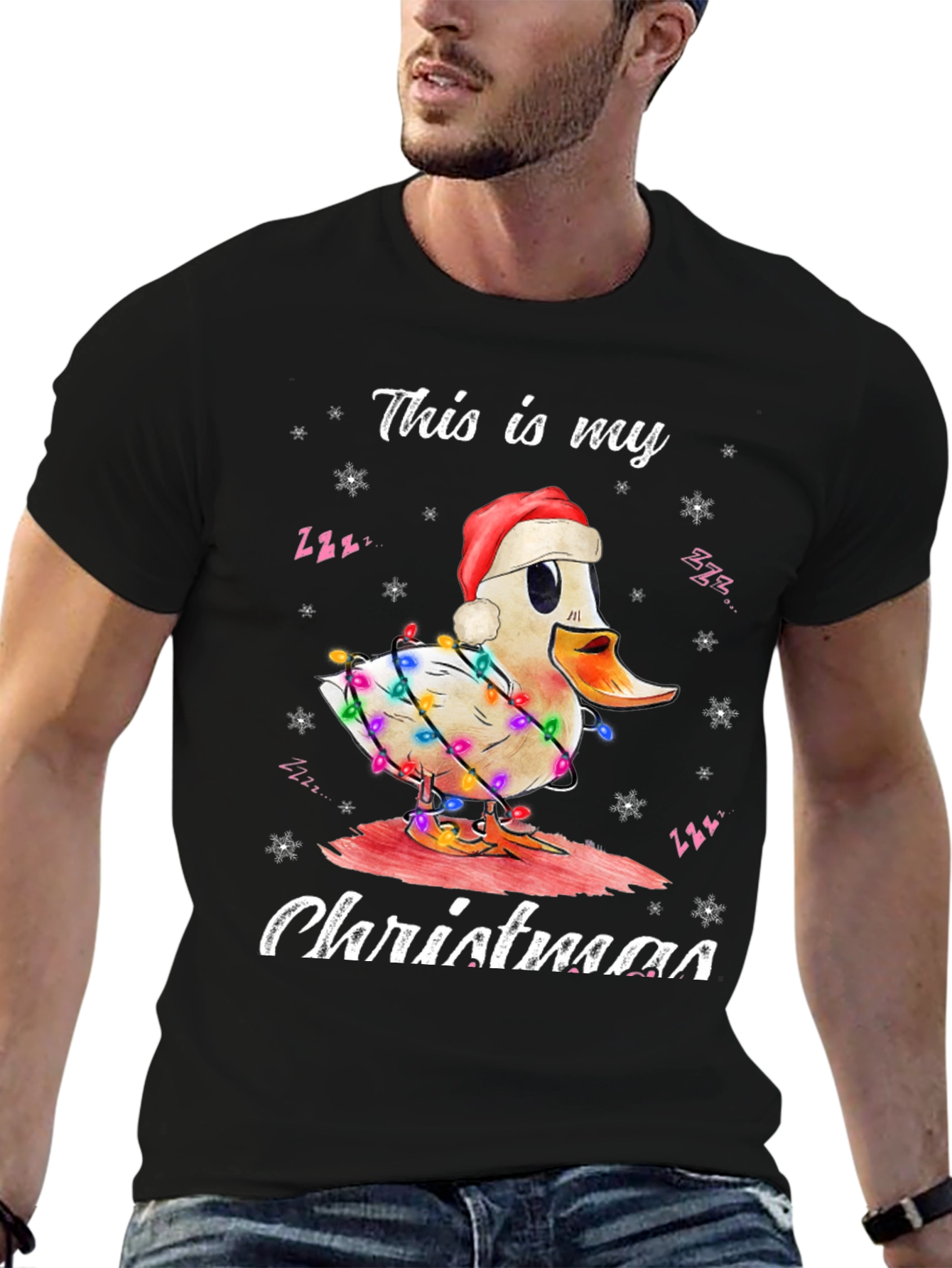 Duck Christmas T-Shirt Holiday Season Tee