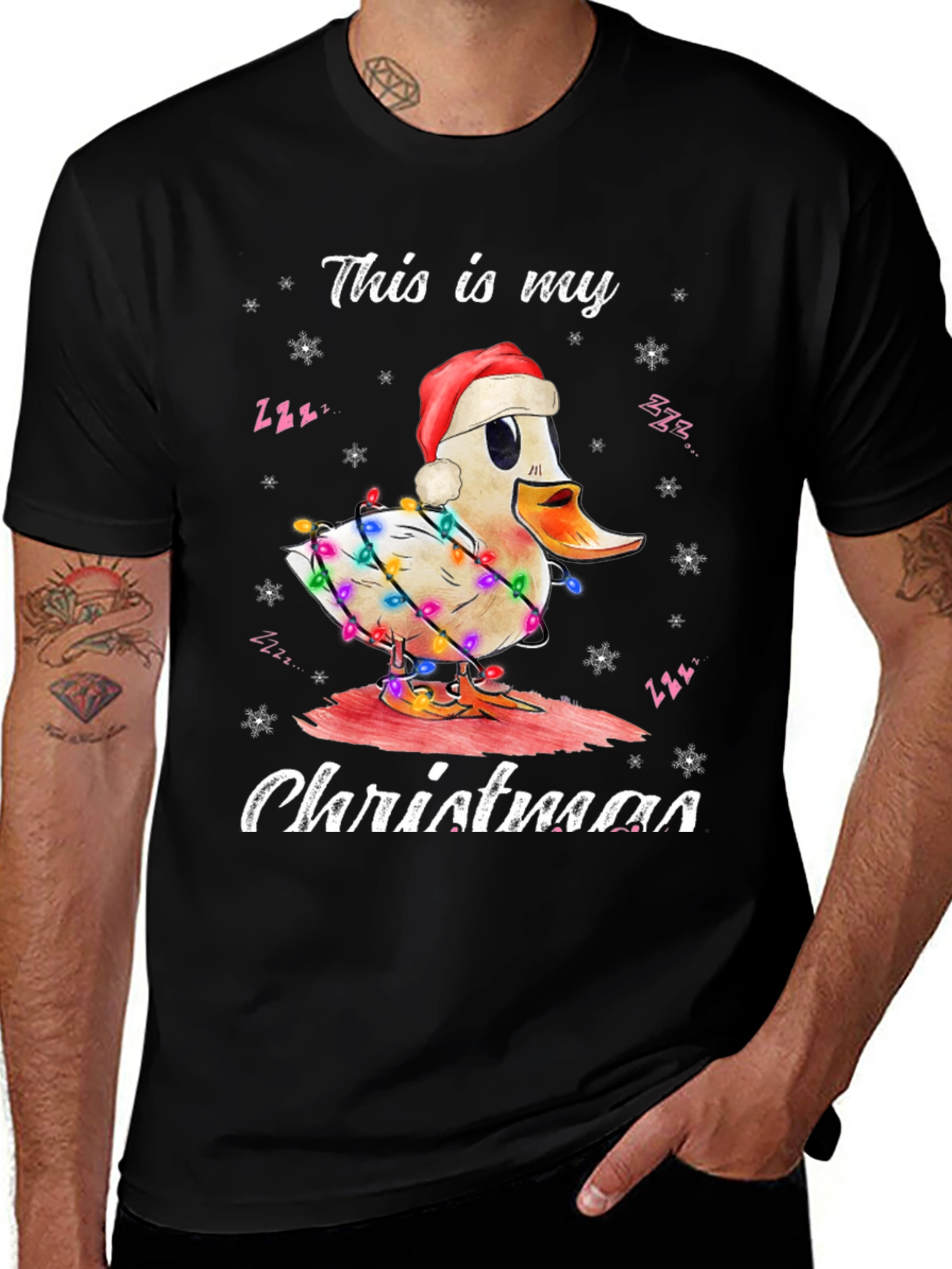 Duck Christmas T-Shirt Holiday Season Tee