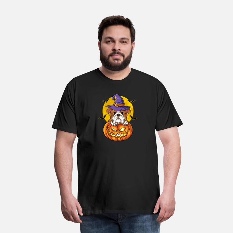 English Bulldog Witch Pumpkin Halloween
