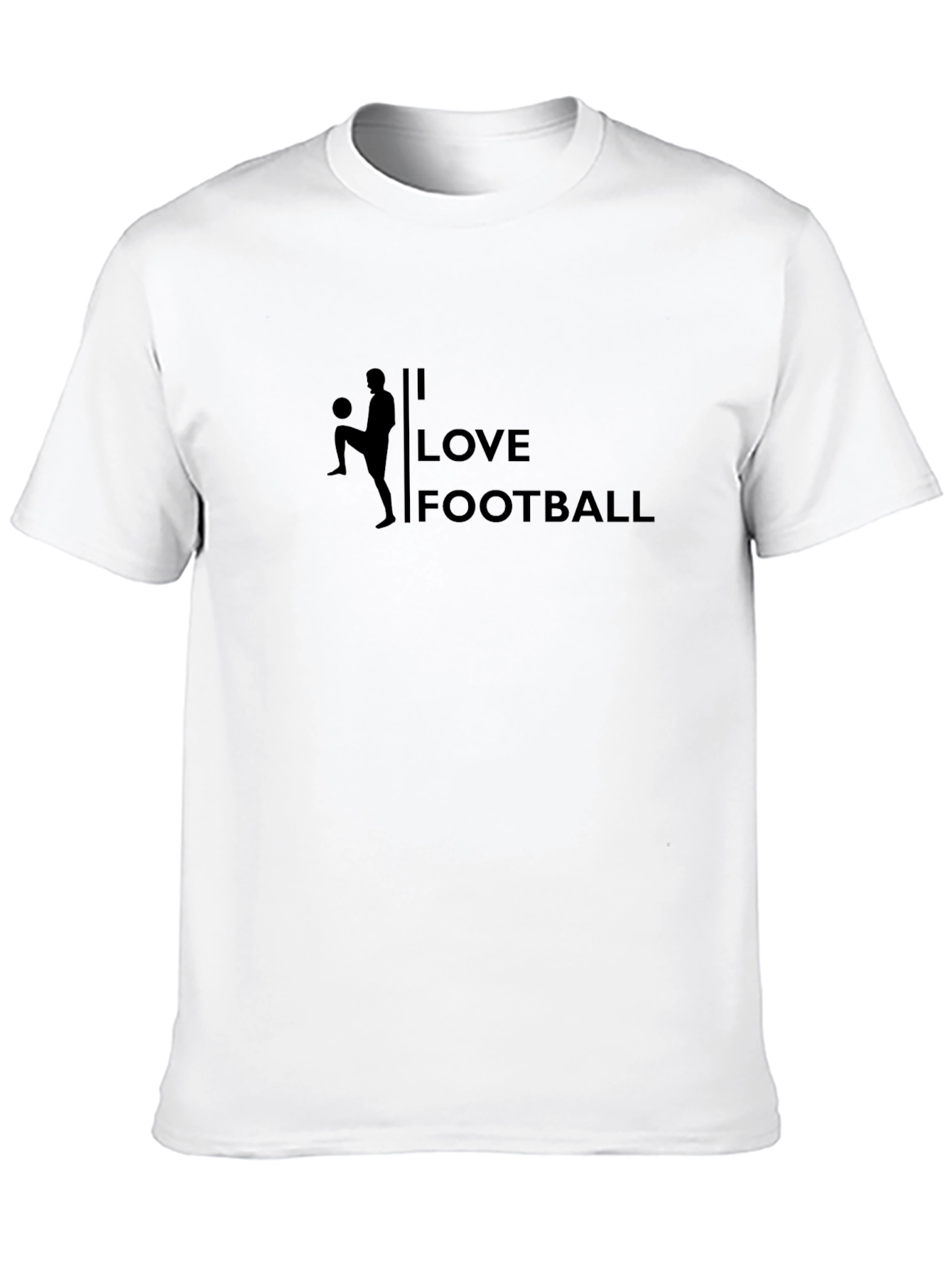 I Love Football Black T-Shirt