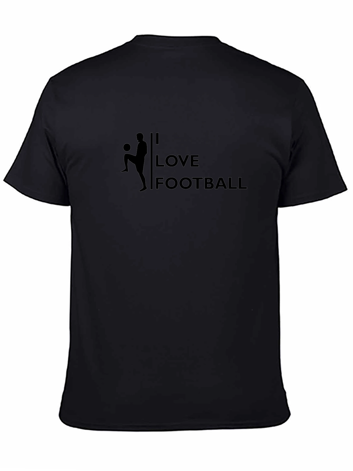 I Love Football Black T-Shirt