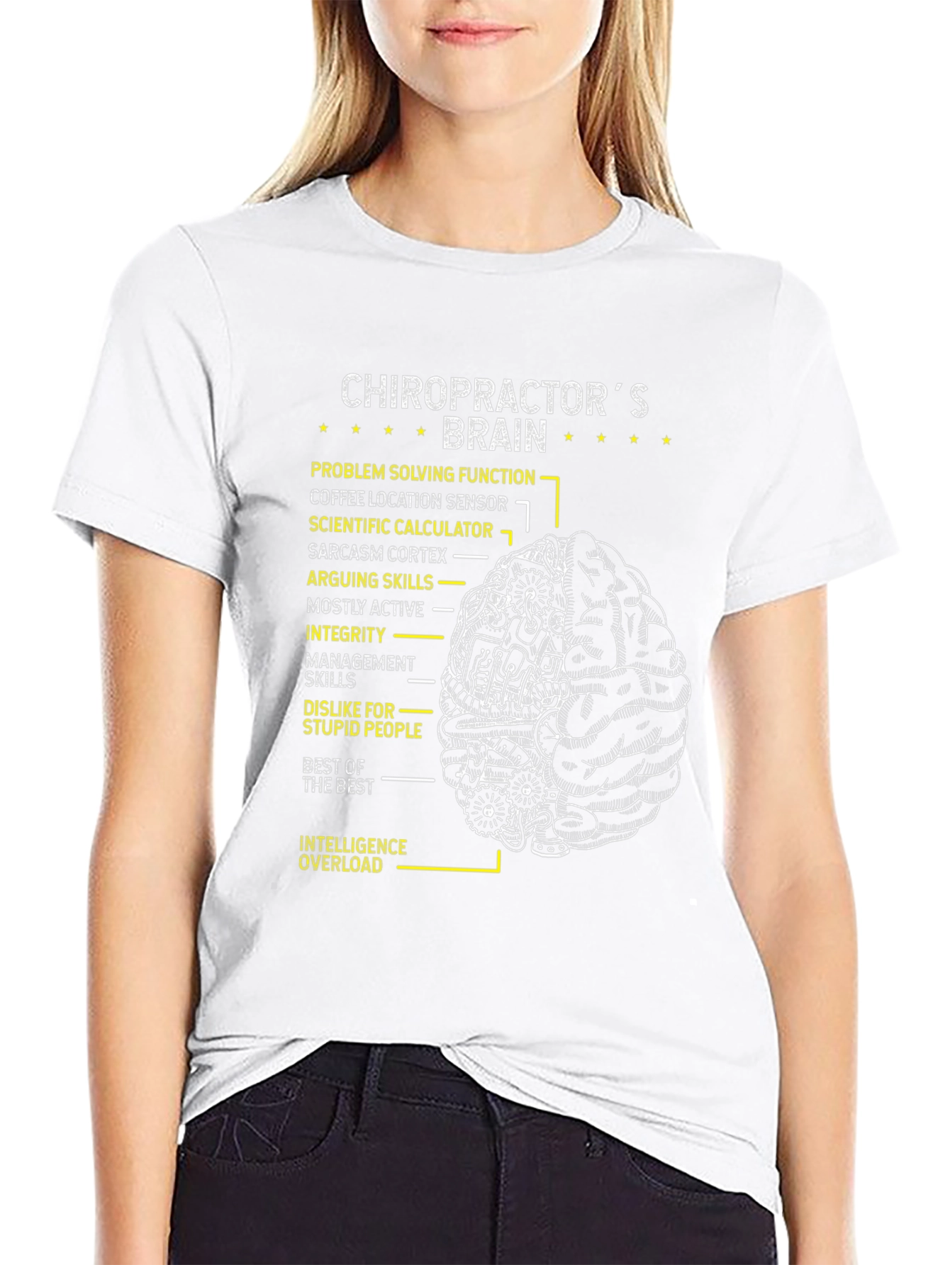 Chiropractors Brain T-Shirt - Problem Solving & Intelligence!