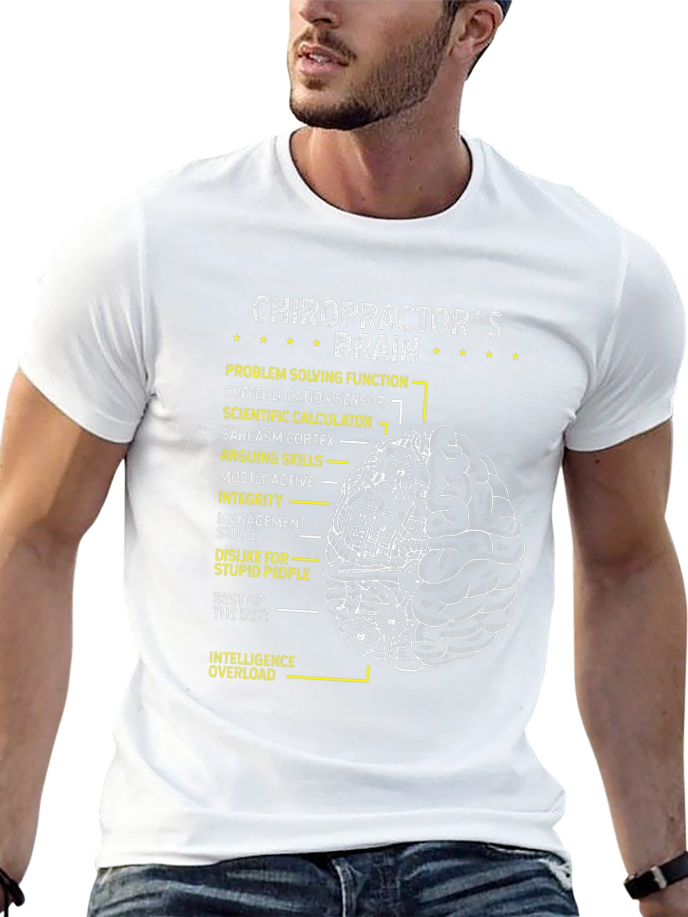 Chiropractors Brain T-Shirt - Problem Solving & Intelligence!