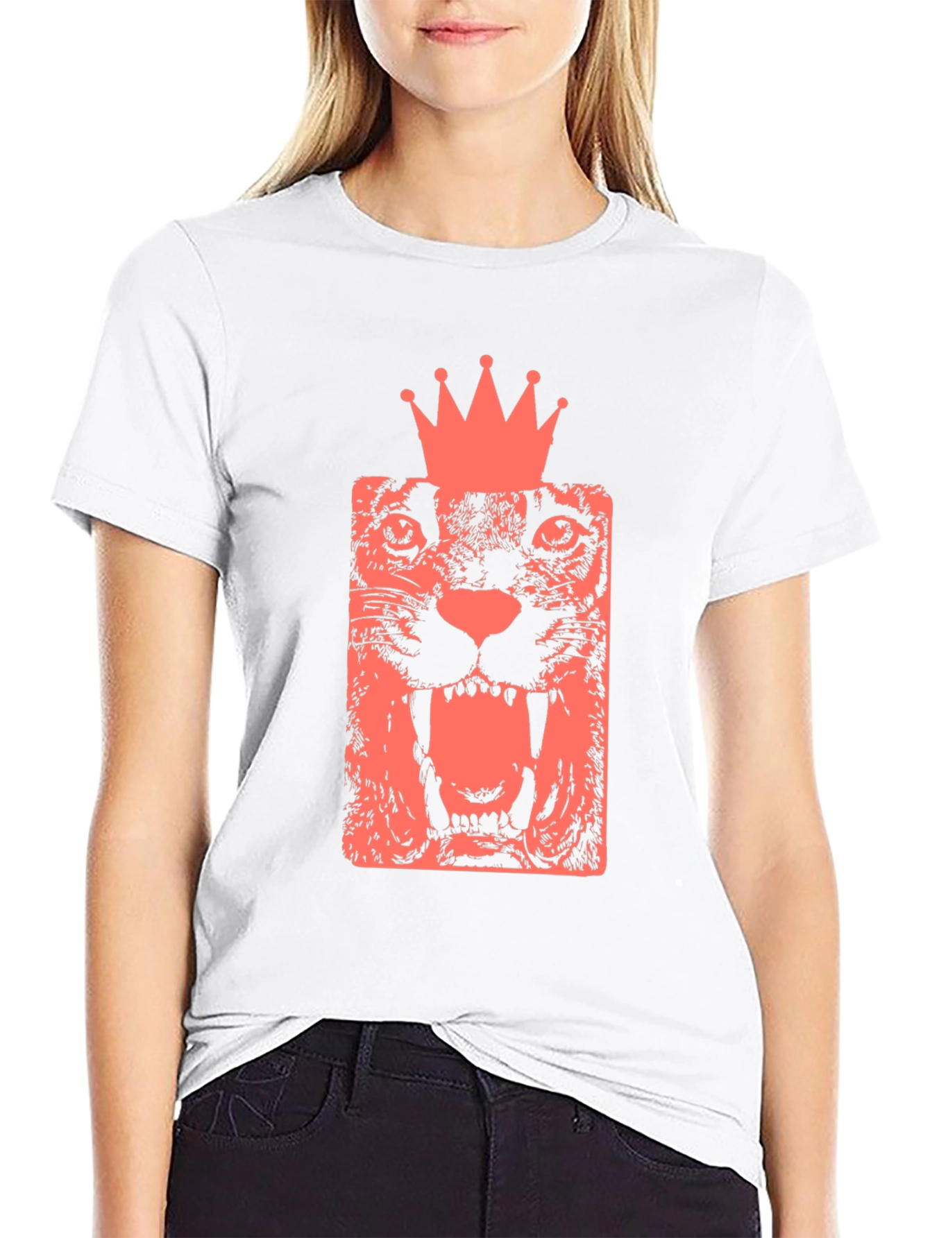 King Cat Graphic Tee - Black Cotton T-Shirt