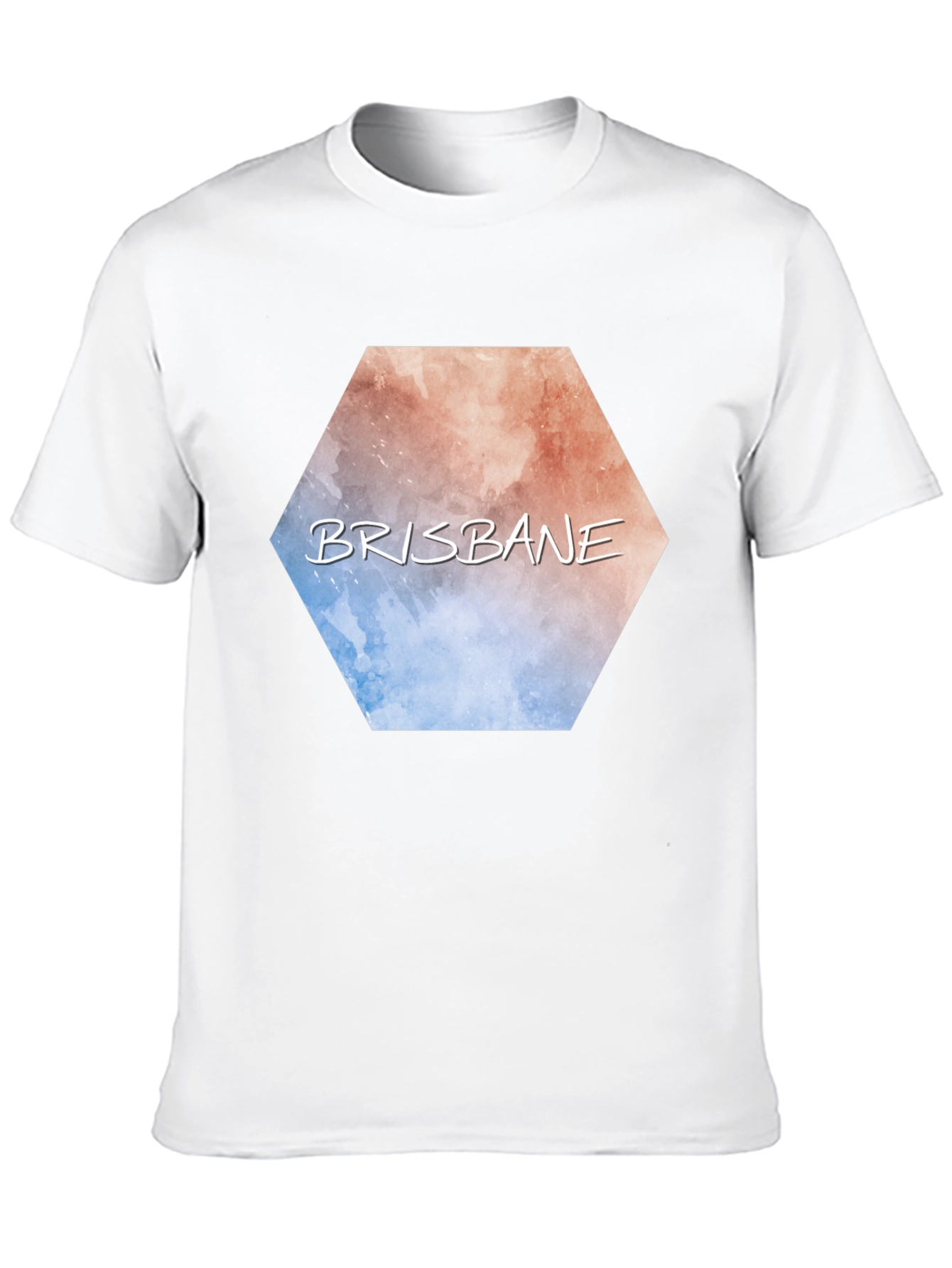 Brisbane Hexagon Graphic Tee - Modern City Pride T-Shirt