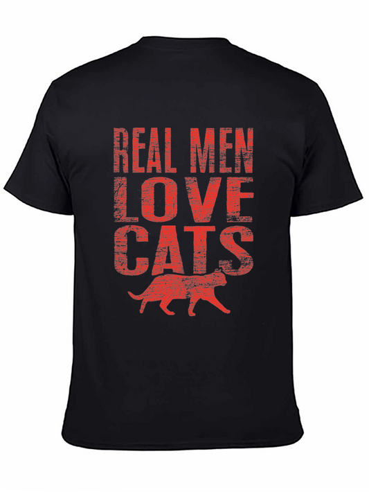Real Men Love Cats T-Shirt Black