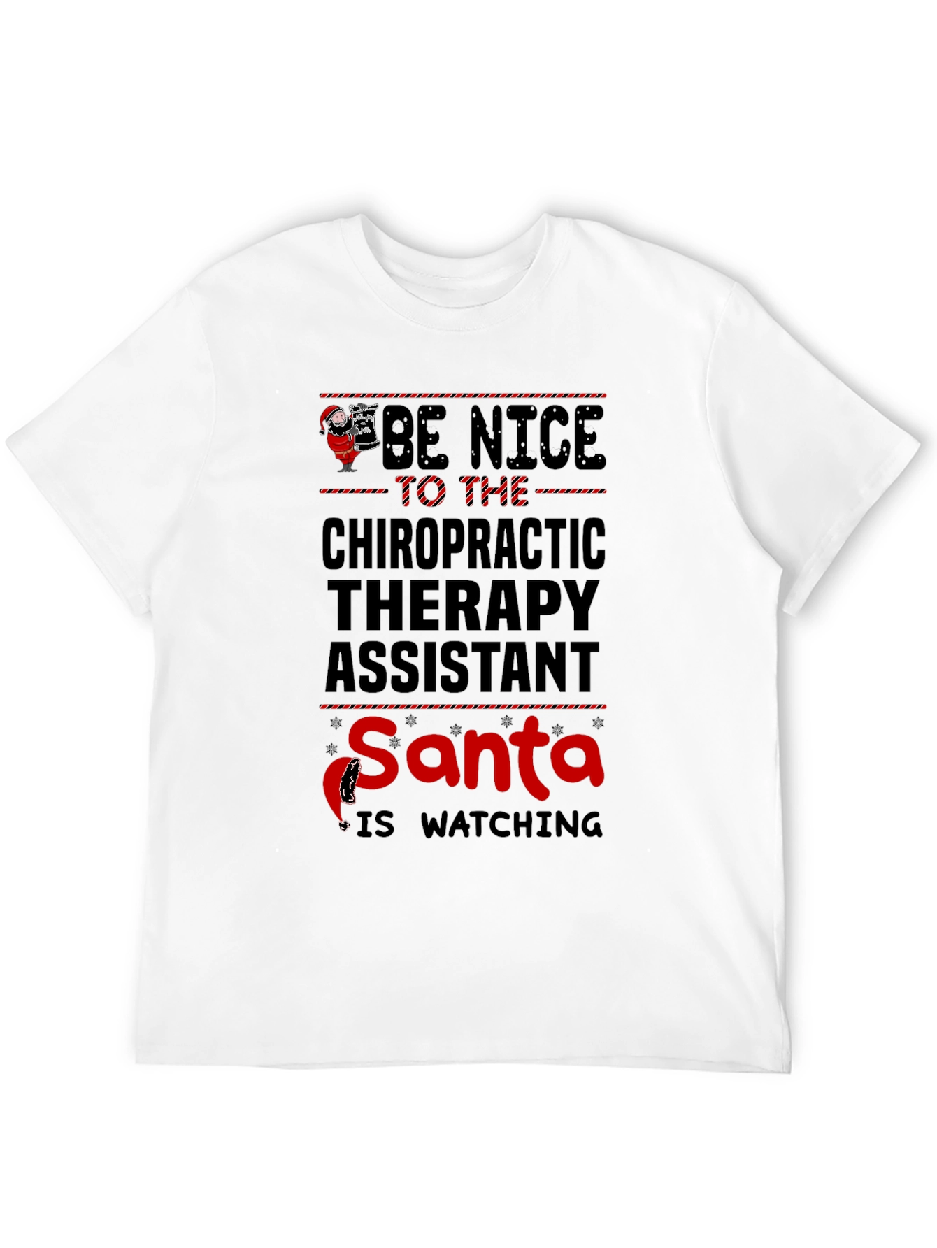 Chiropractic Therapy Assistant Santa T-Shirt