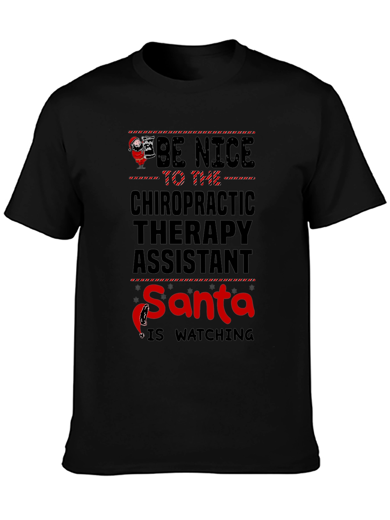 Chiropractic Therapy Assistant Santa T-Shirt
