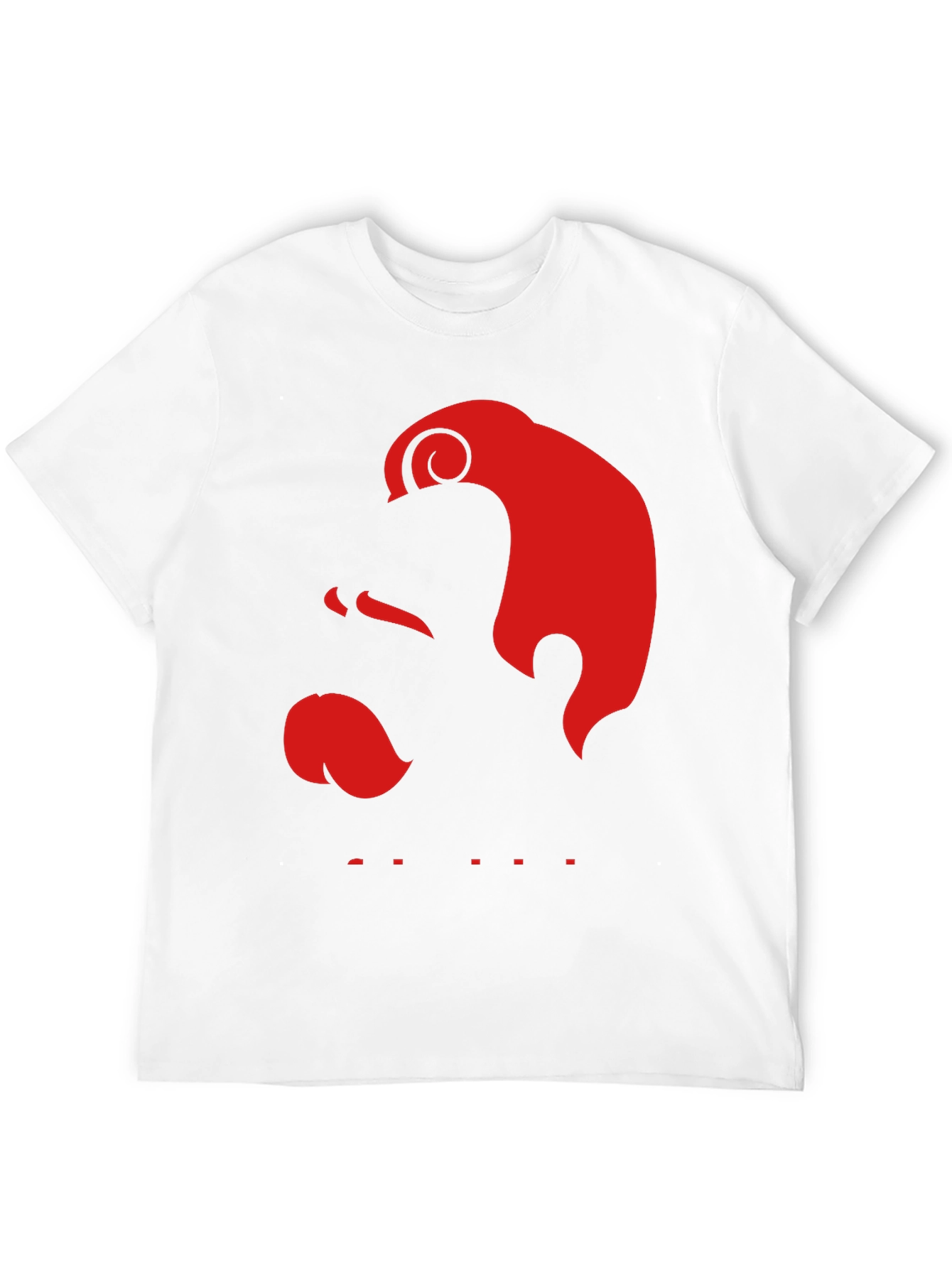 Red Silhouette Graphic Black T-Shirt