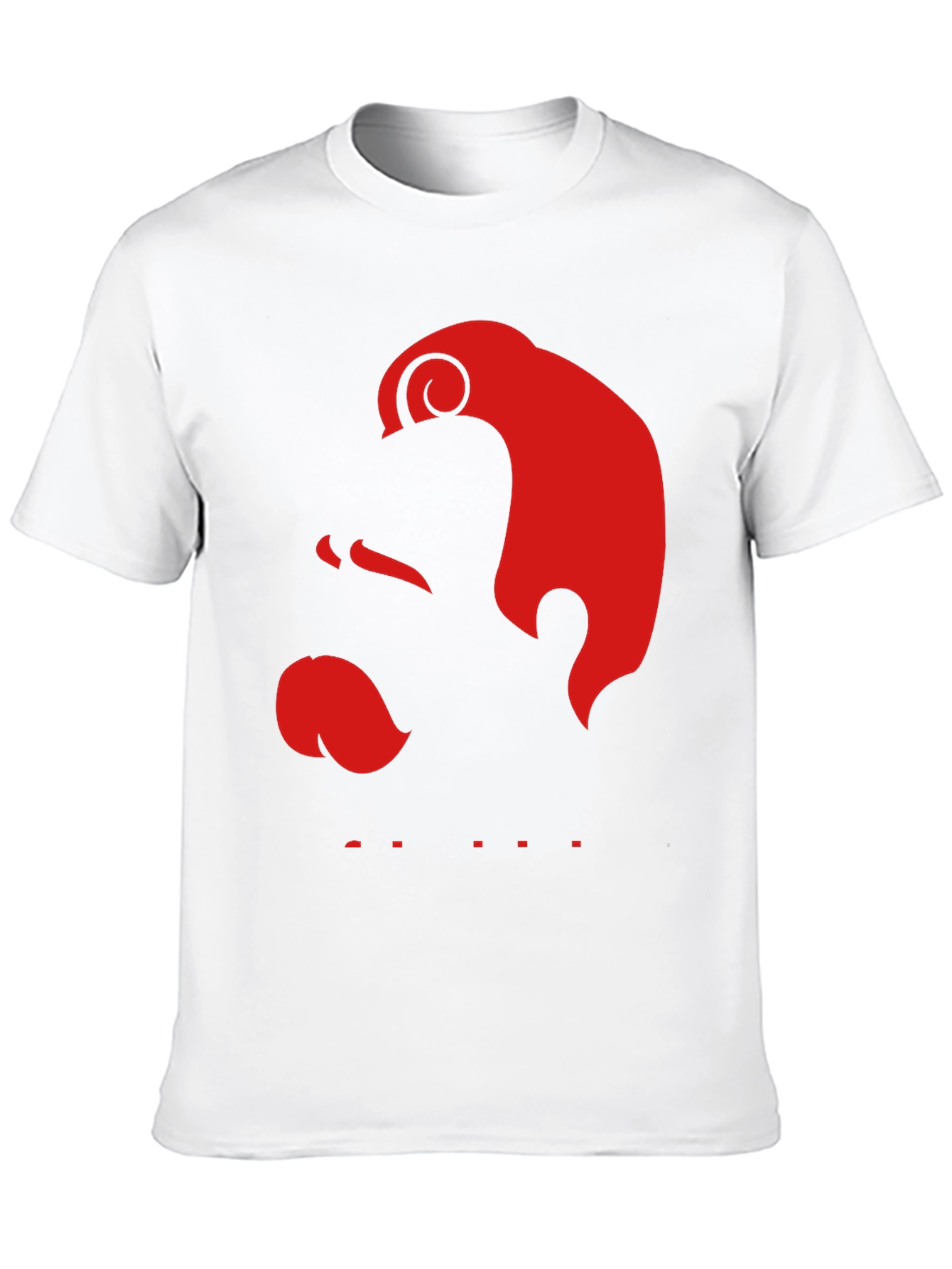 Red Silhouette Graphic Black T-Shirt