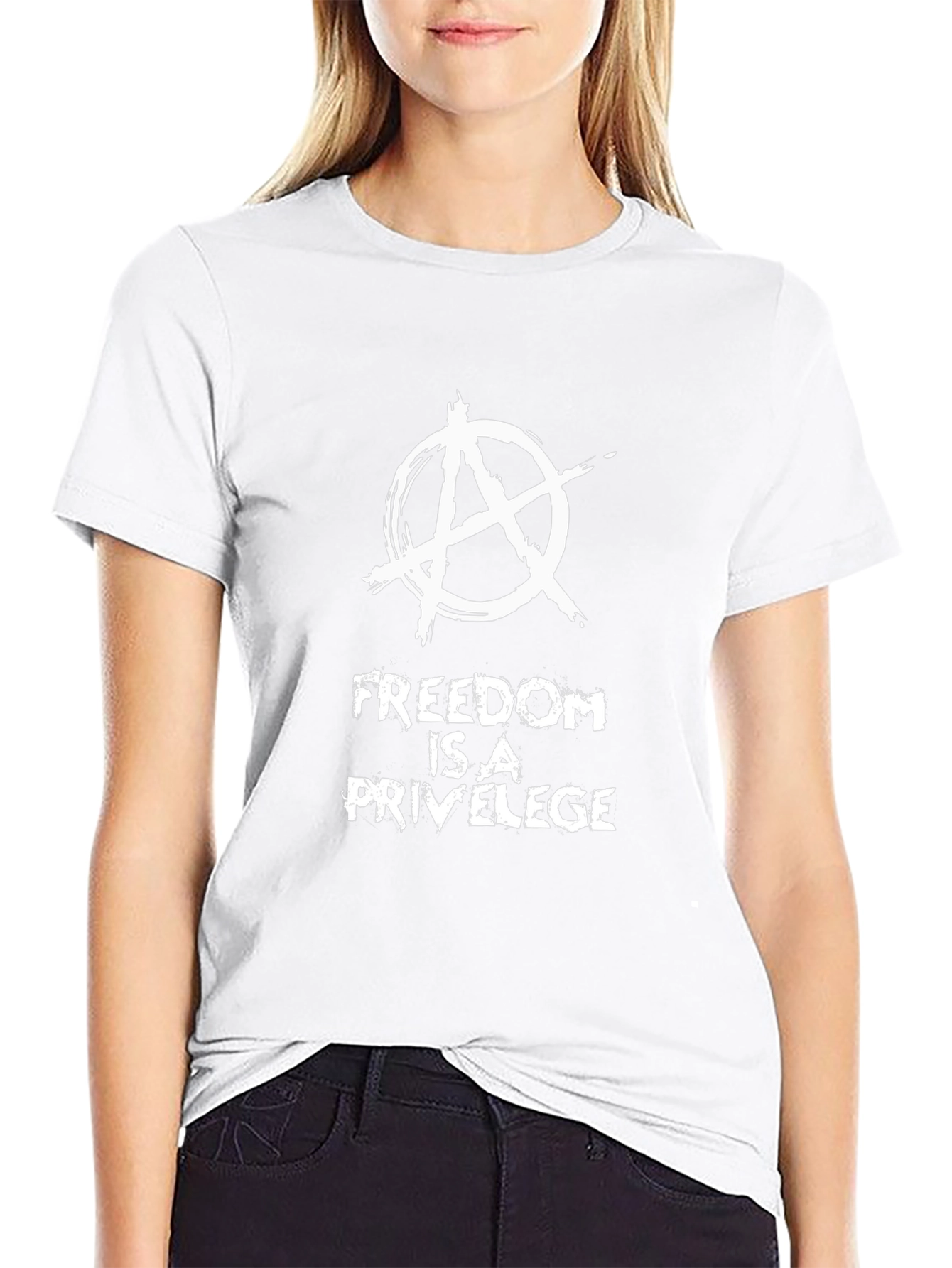 Anarchy Symbol Tee - Freedom is a Privilege