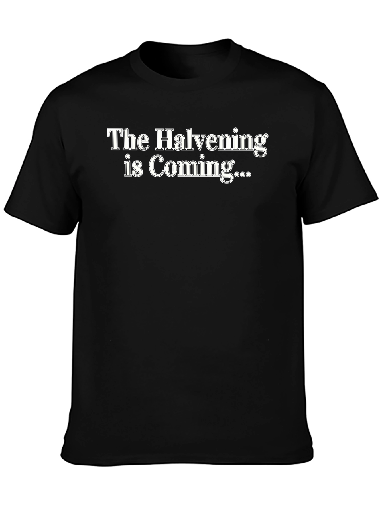 The Halvening Is Coming Black Graphic Tee
