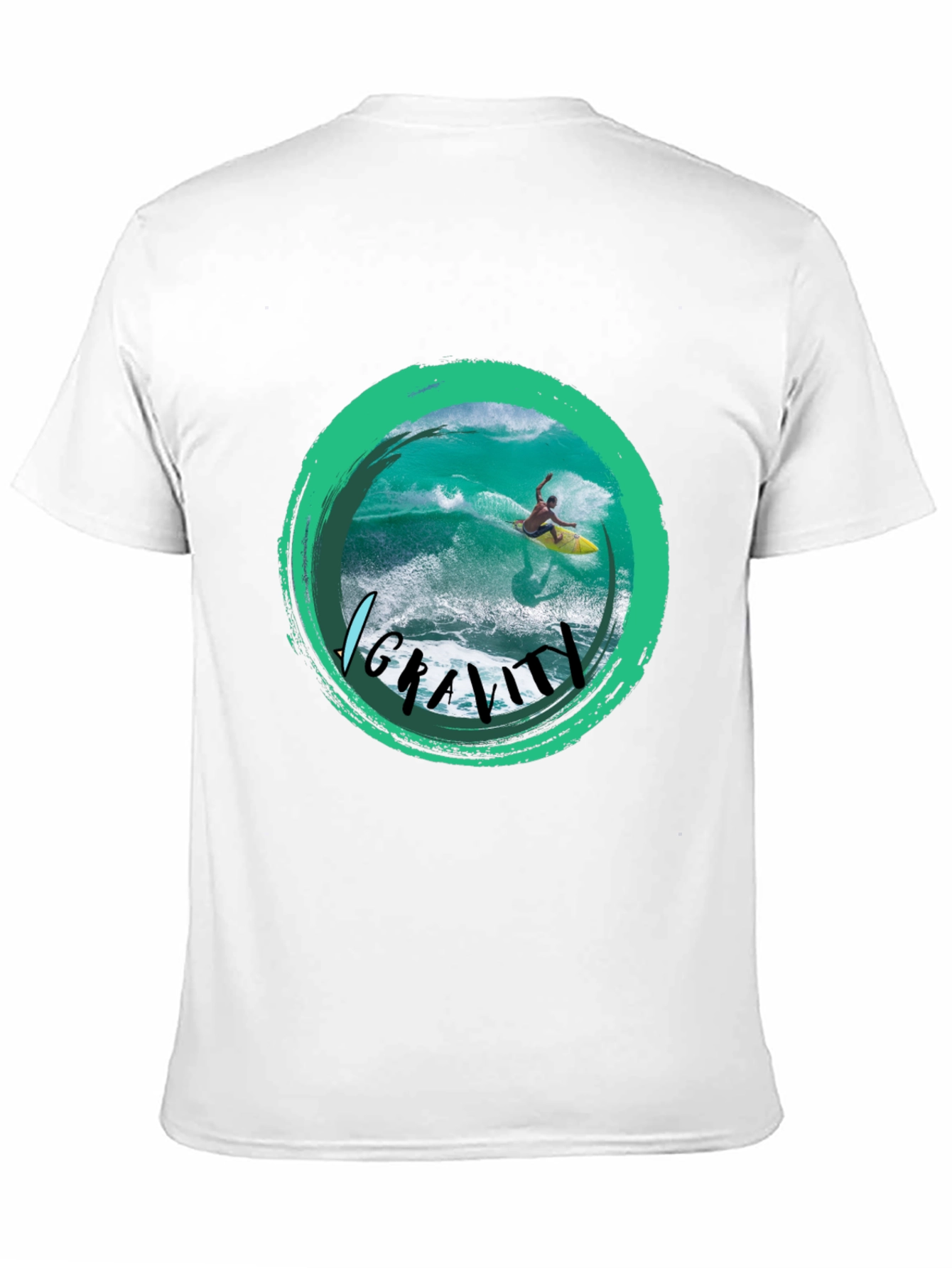 Surfer Graphic T-Shirt - No Gravity Black Tee
