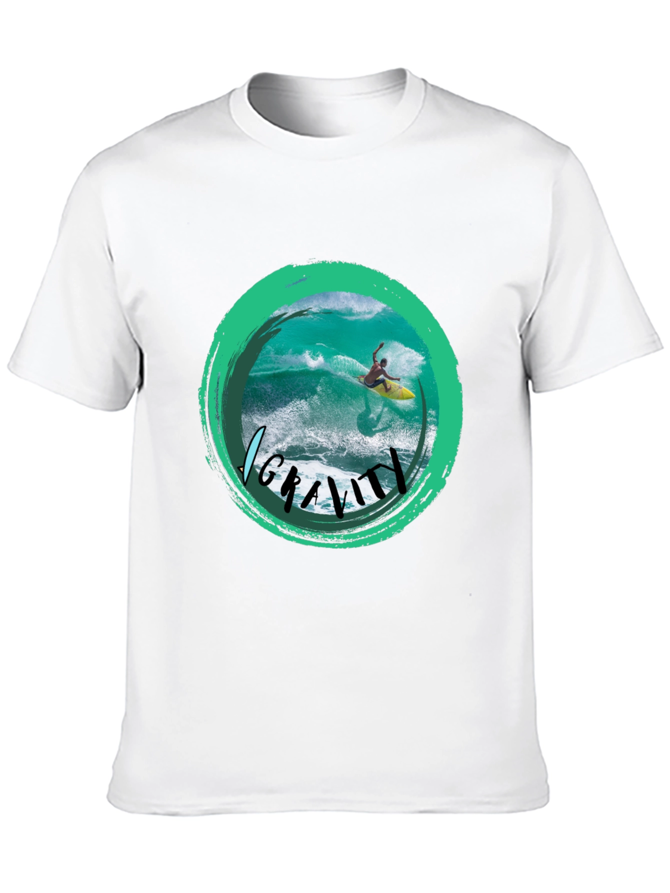 Surfer Graphic T-Shirt - No Gravity Black Tee