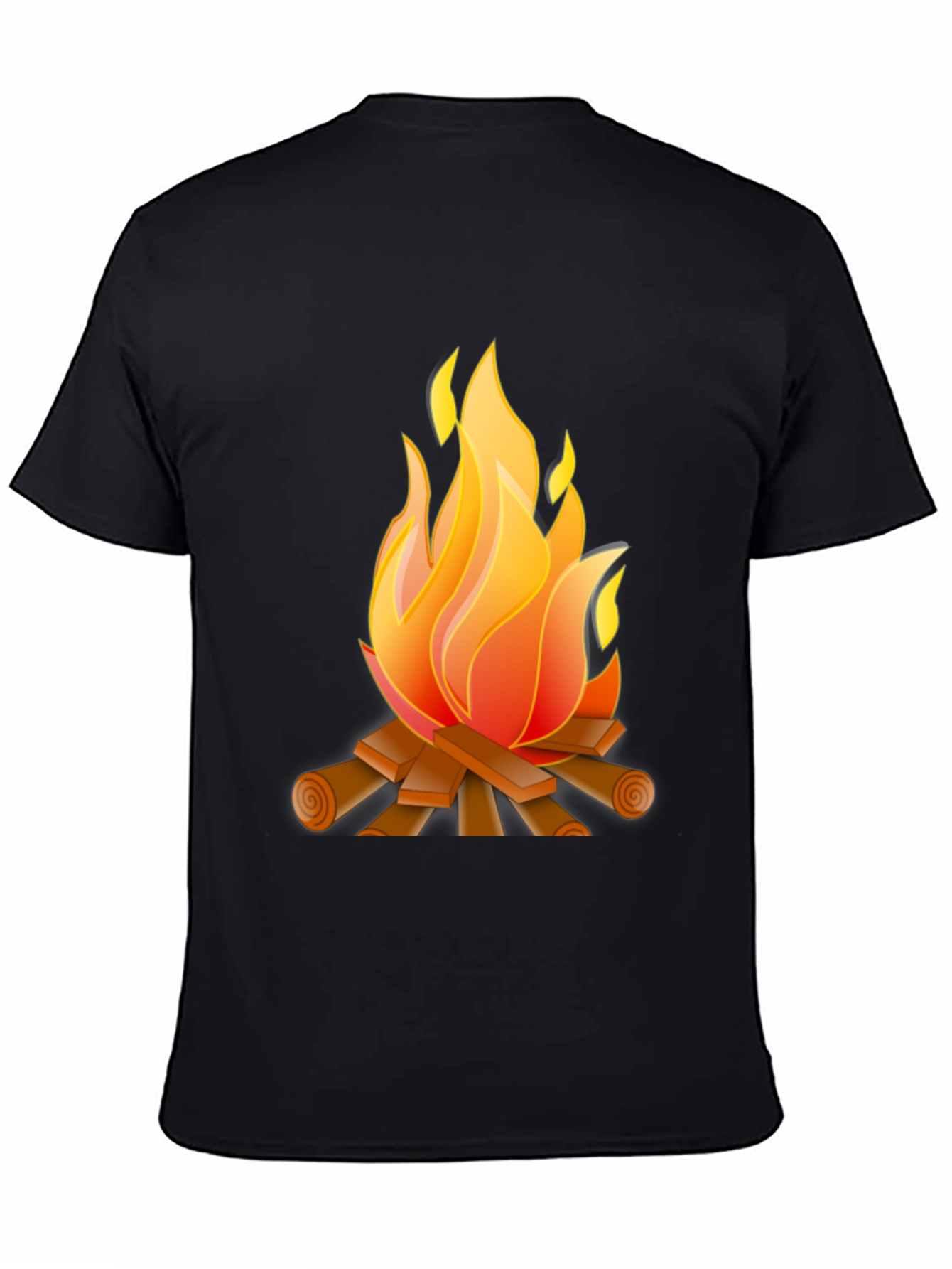 Campfire Graphic Tee - Black Cotton Blend