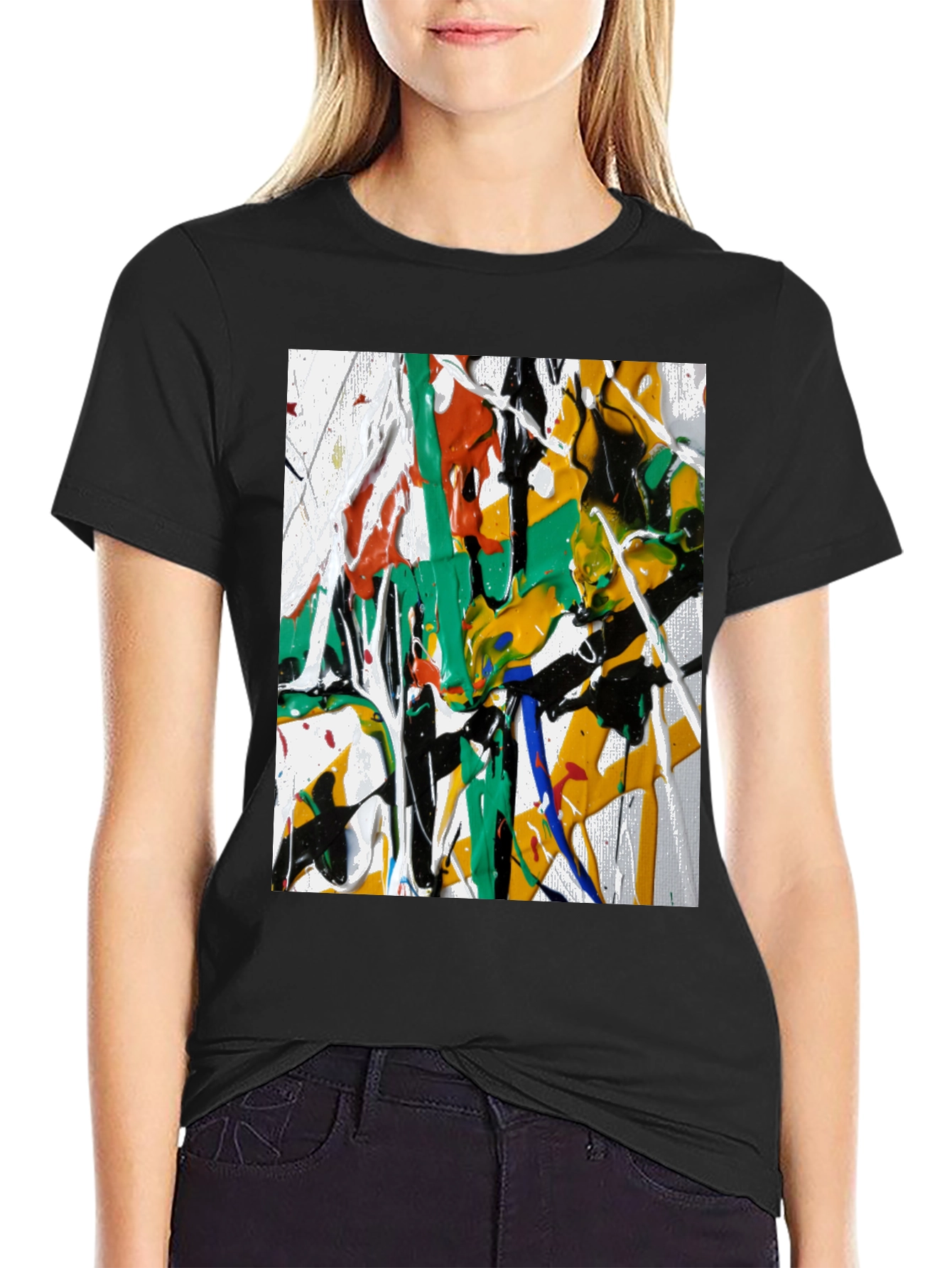 Abstract Art Black T-Shirt