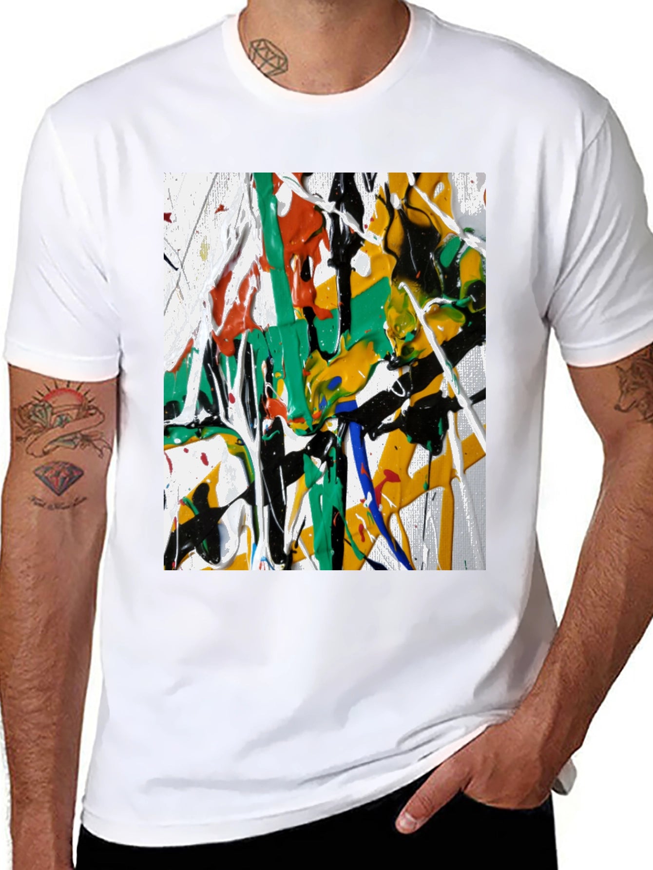Abstract Art Black T-Shirt