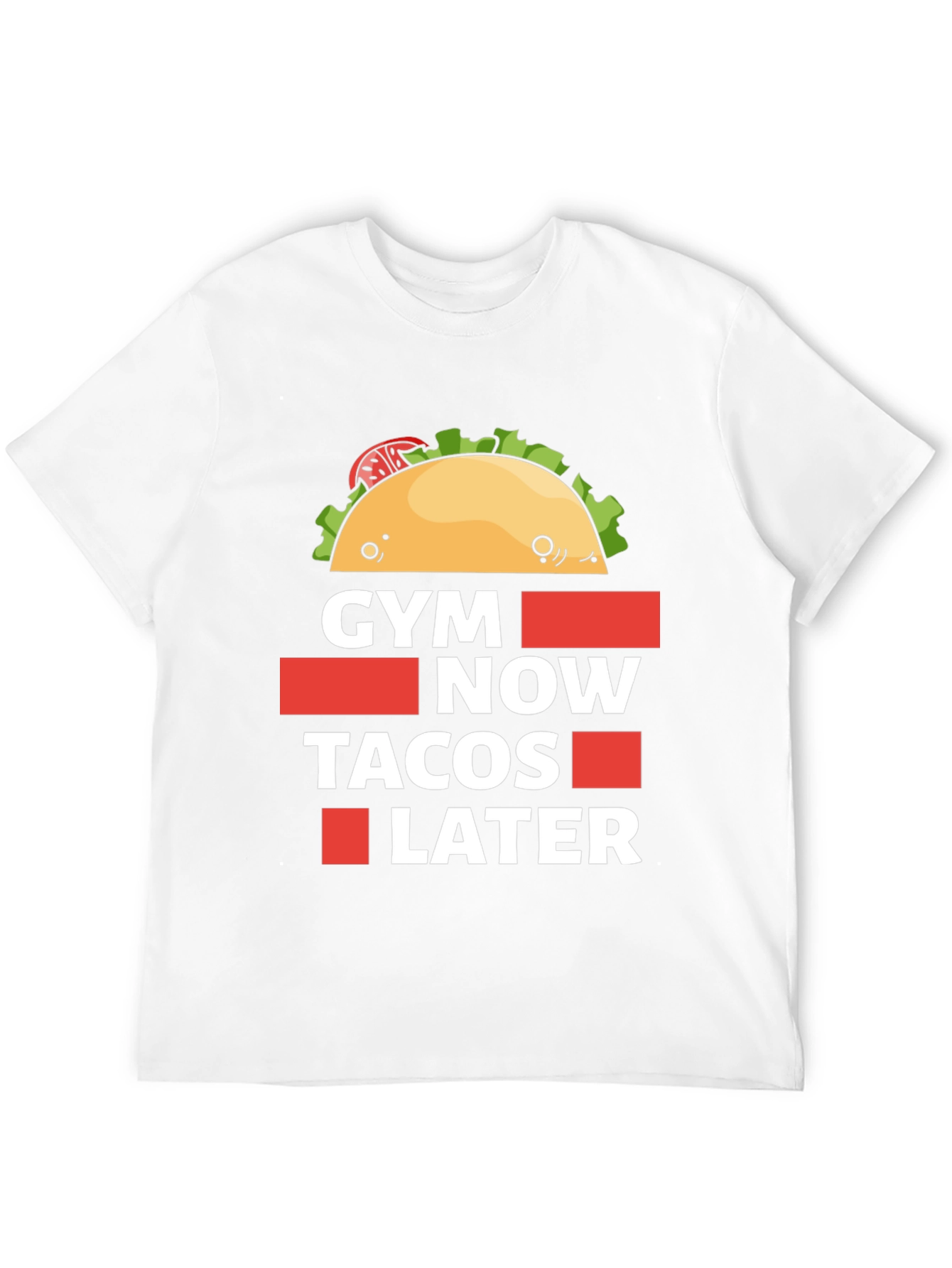 Funny Gym Now Tacos Later Graphic T-Shirt