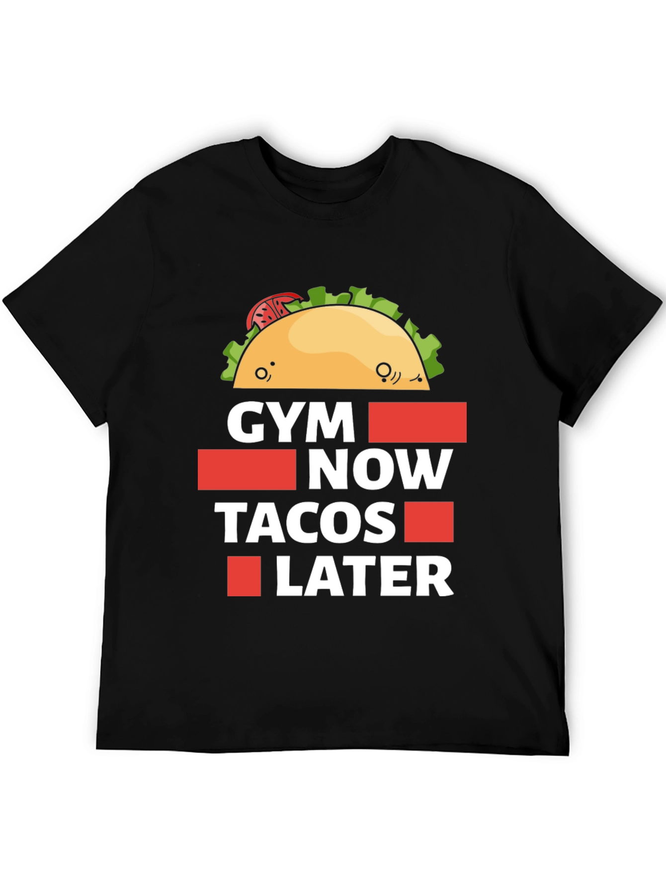 Funny Gym Now Tacos Later Graphic T-Shirt