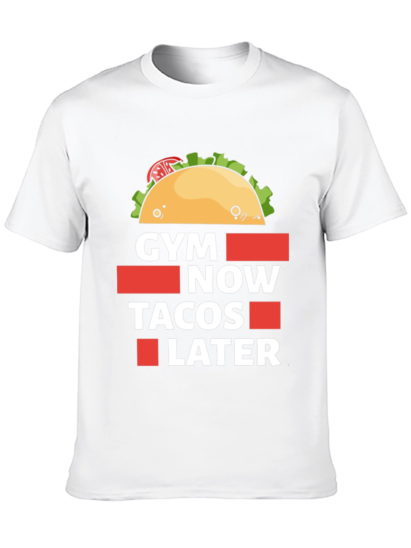 Funny Gym Now Tacos Later Graphic T-Shirt