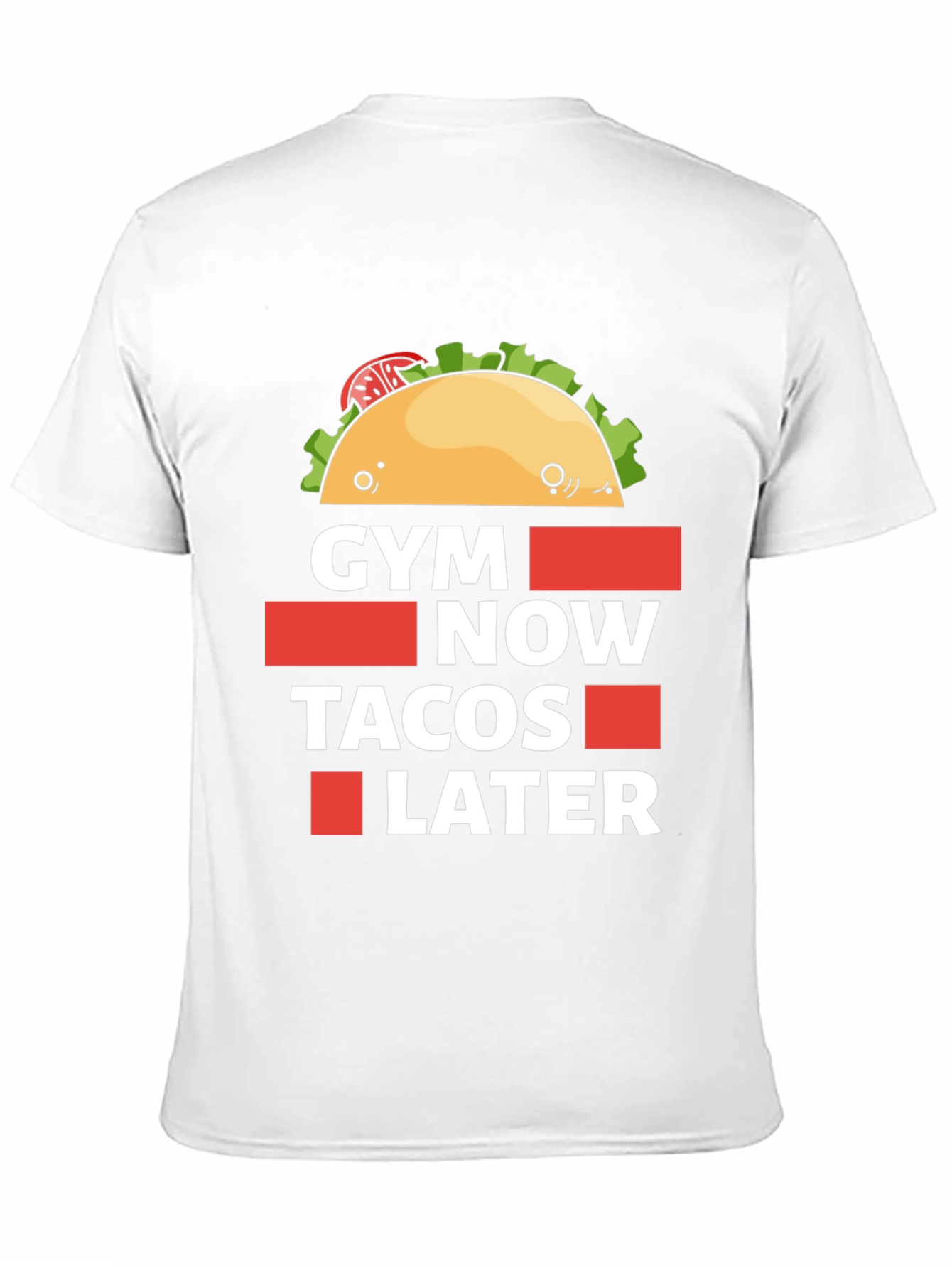Funny Gym Now Tacos Later Graphic T-Shirt