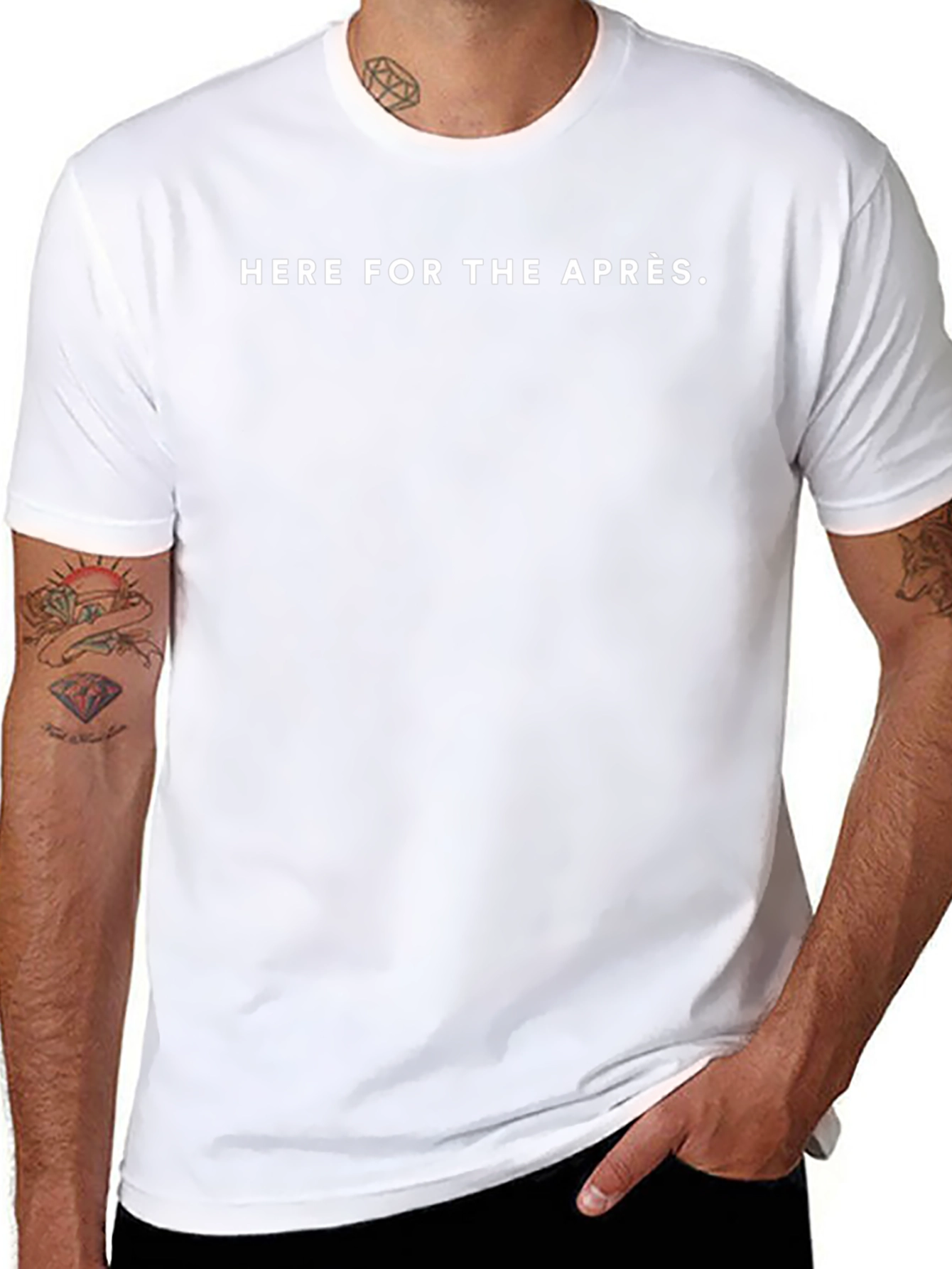 Here For The Après Black Graphic Tee