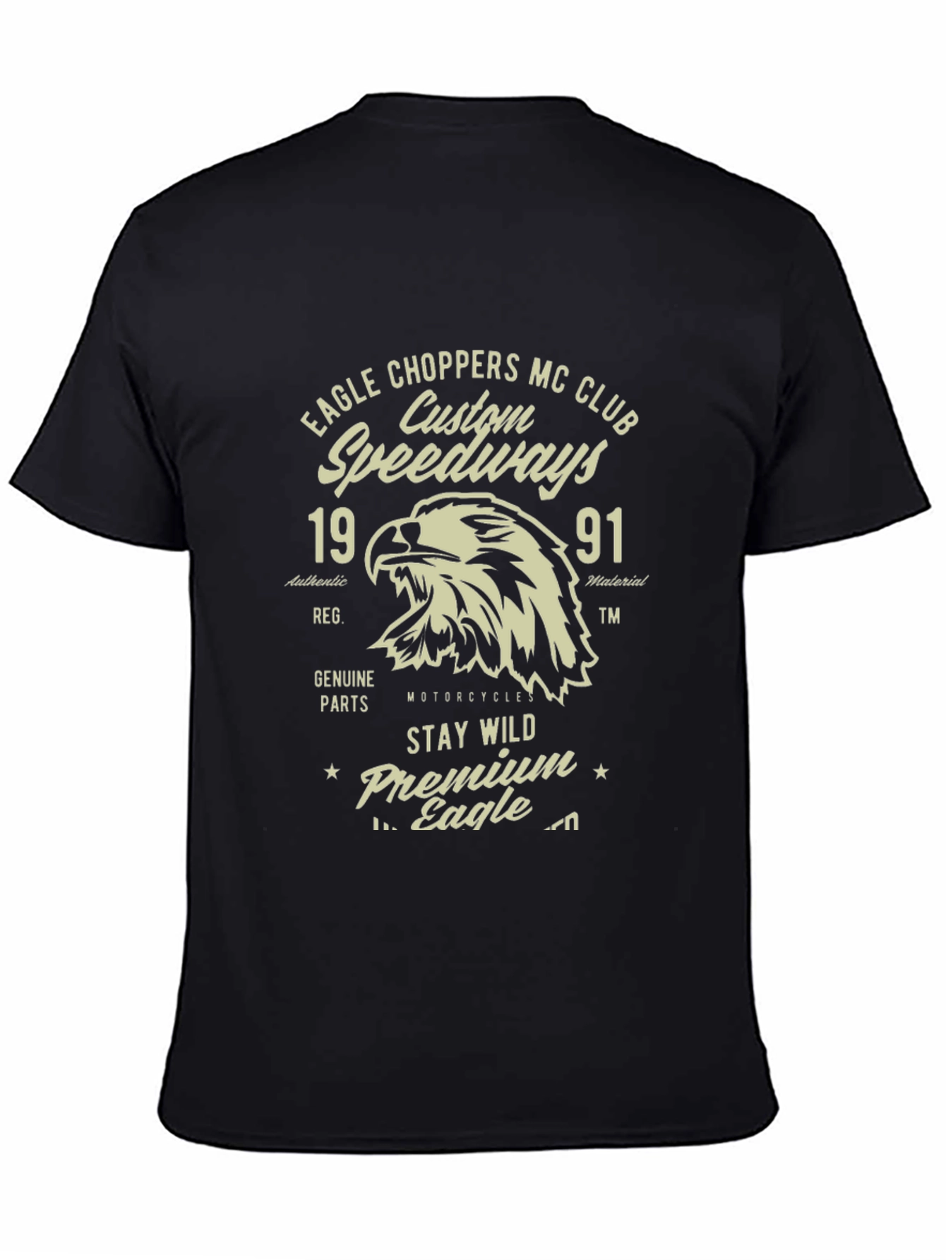 Eagle Choppers MC Club Black T-Shirt