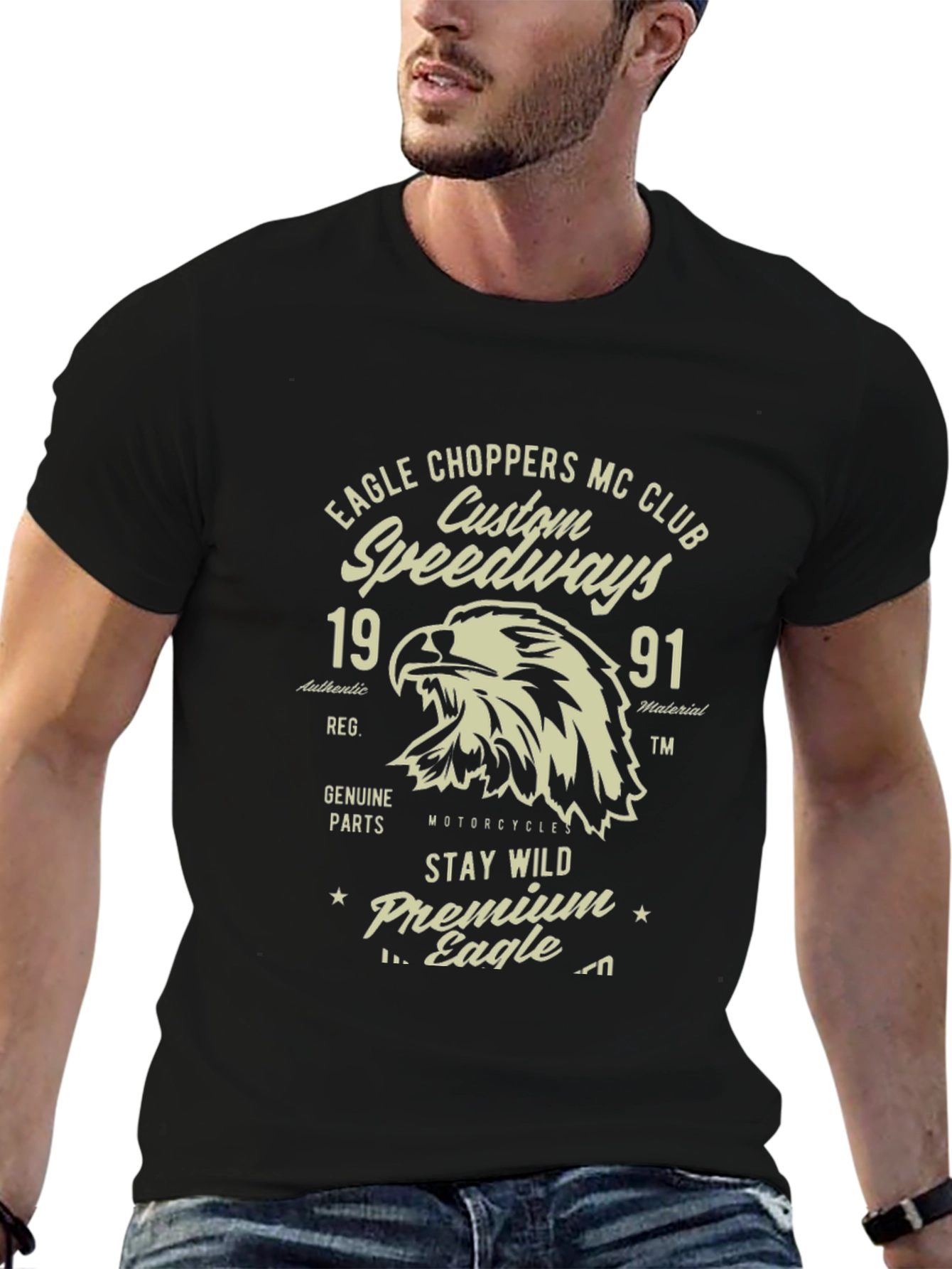 Eagle Choppers MC Club Black T-Shirt