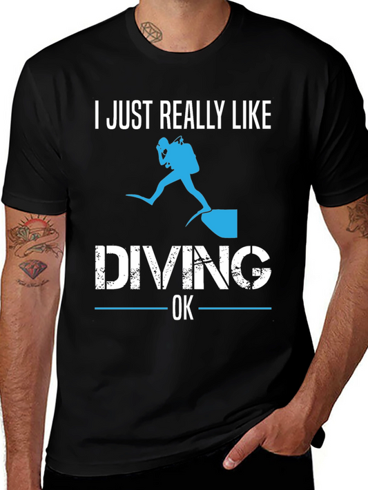 Diving Enthusiast Graphic T-Shirt