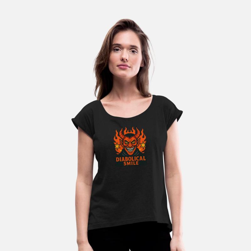 Fiery Demon Smile Graphic