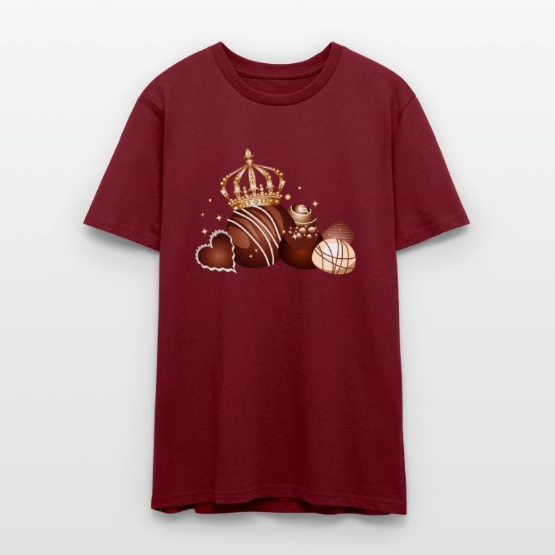 Fine chocolate pralines decorated with a crown
