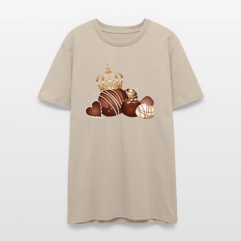 Fine chocolate pralines decorated with a crown