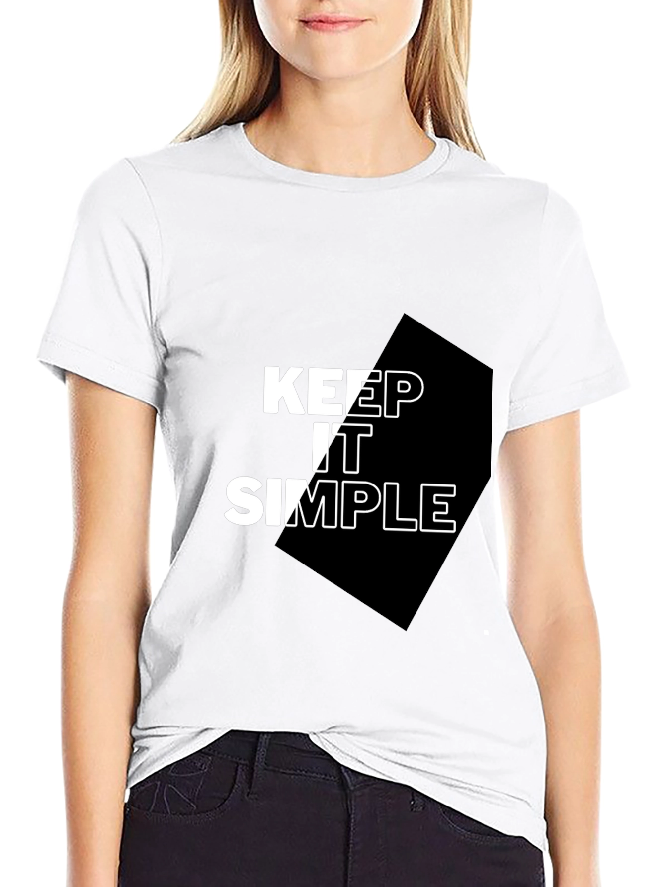 Keep It Simple Black Graphic Tee
