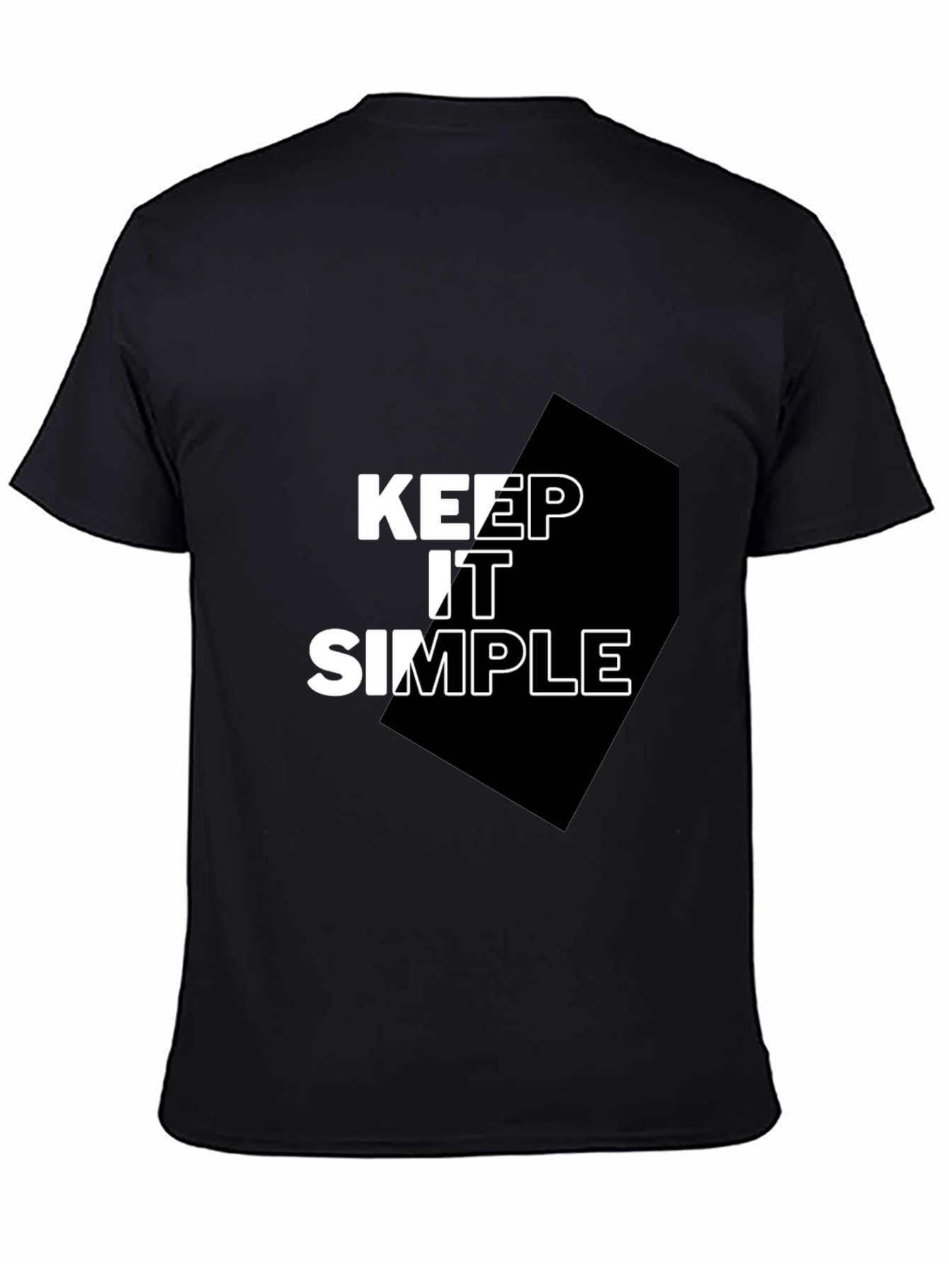 Keep It Simple Black Graphic Tee