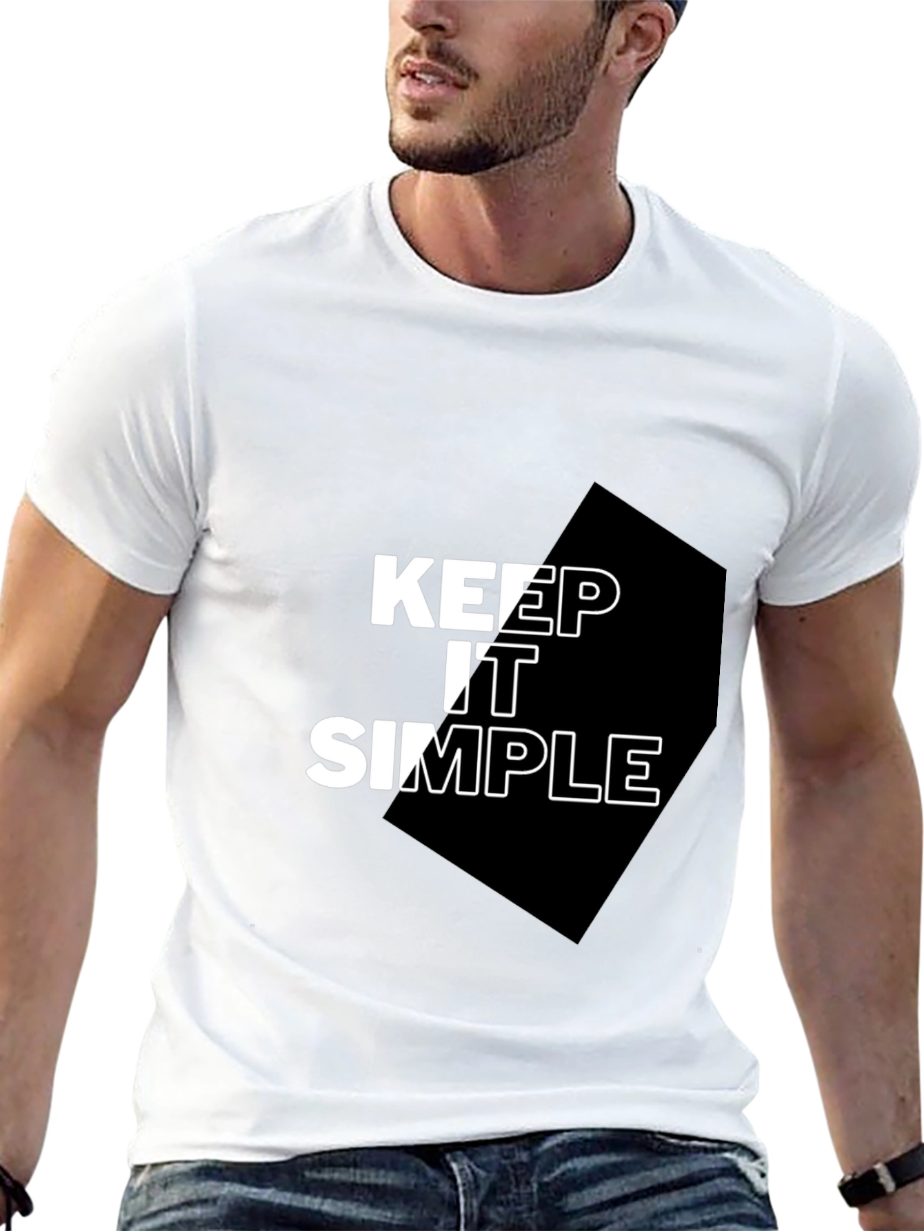 Keep It Simple Black Graphic Tee