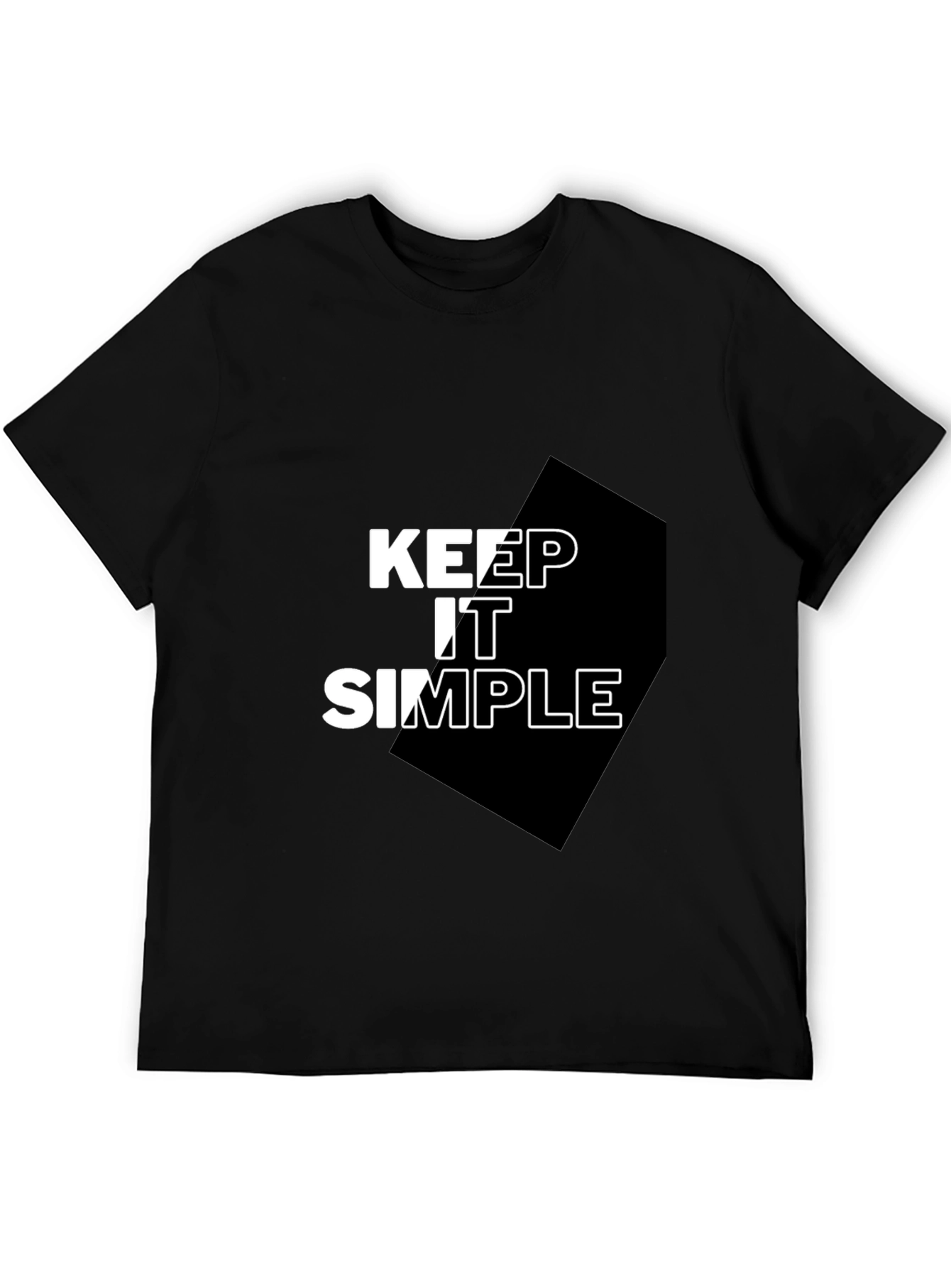Keep It Simple Black Graphic Tee